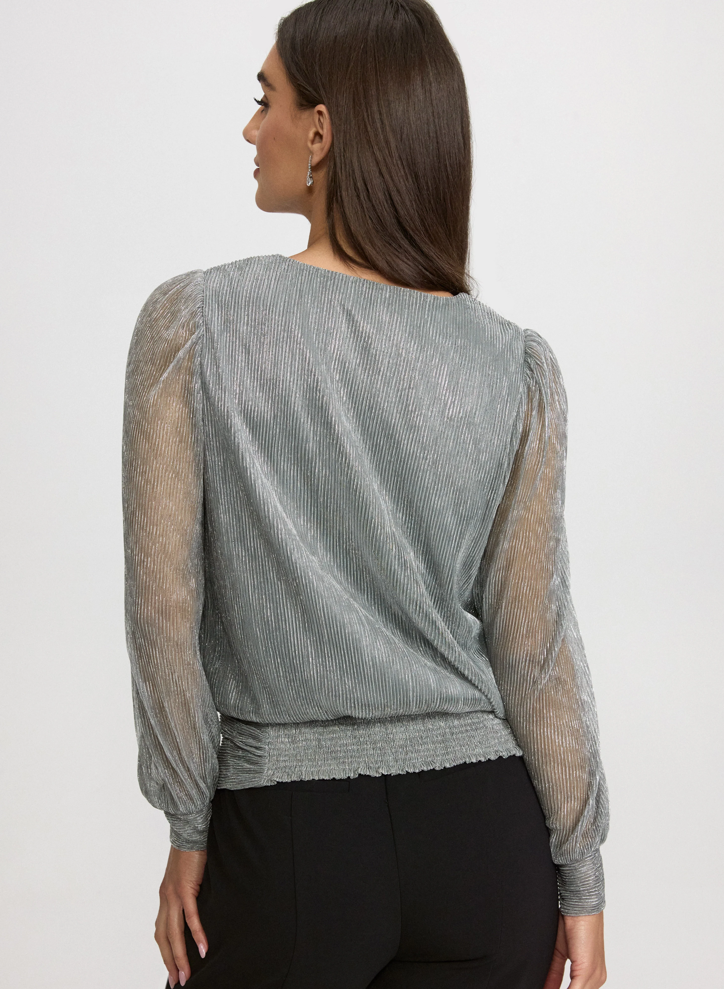 Crinkle Lurex Blouse - Image 4