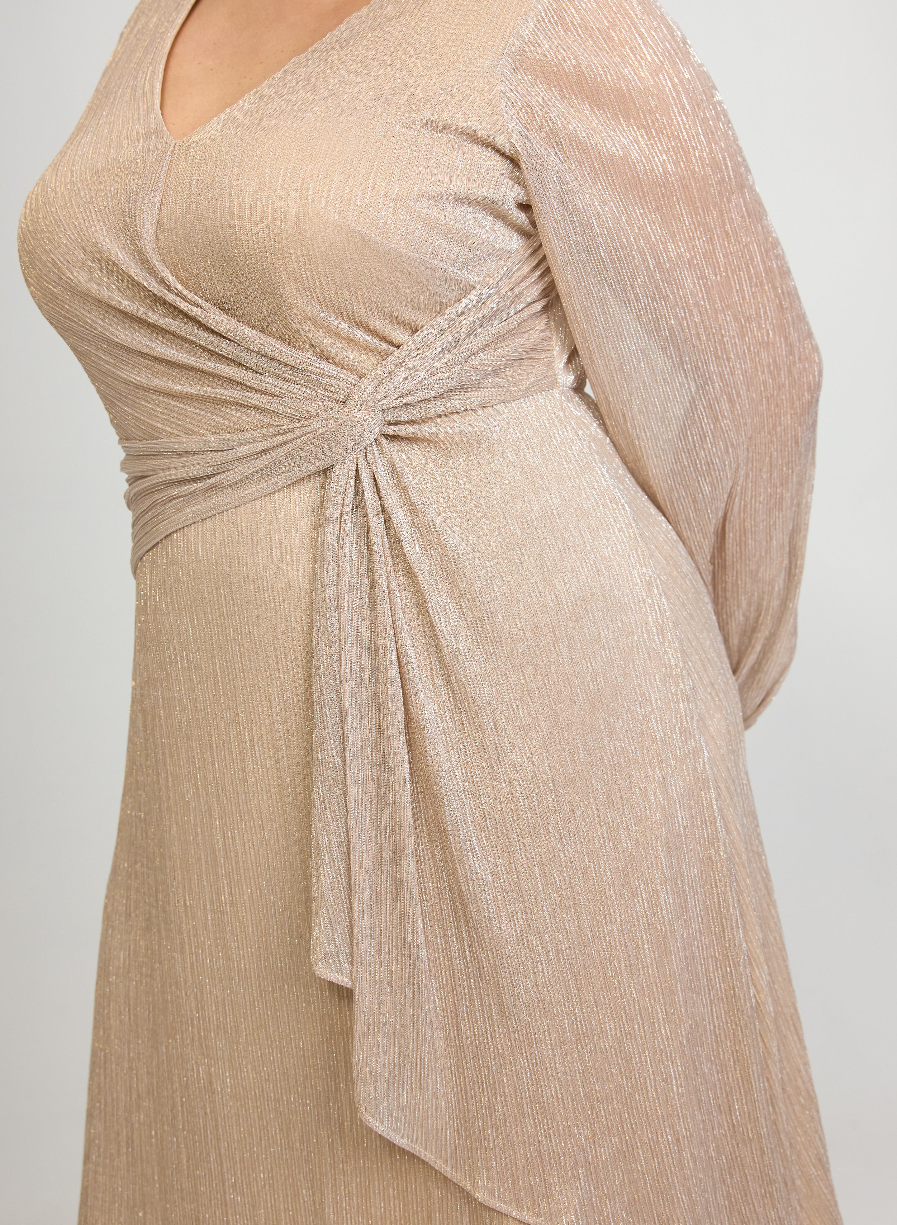 Crinkle Metallic Dress - Image 5