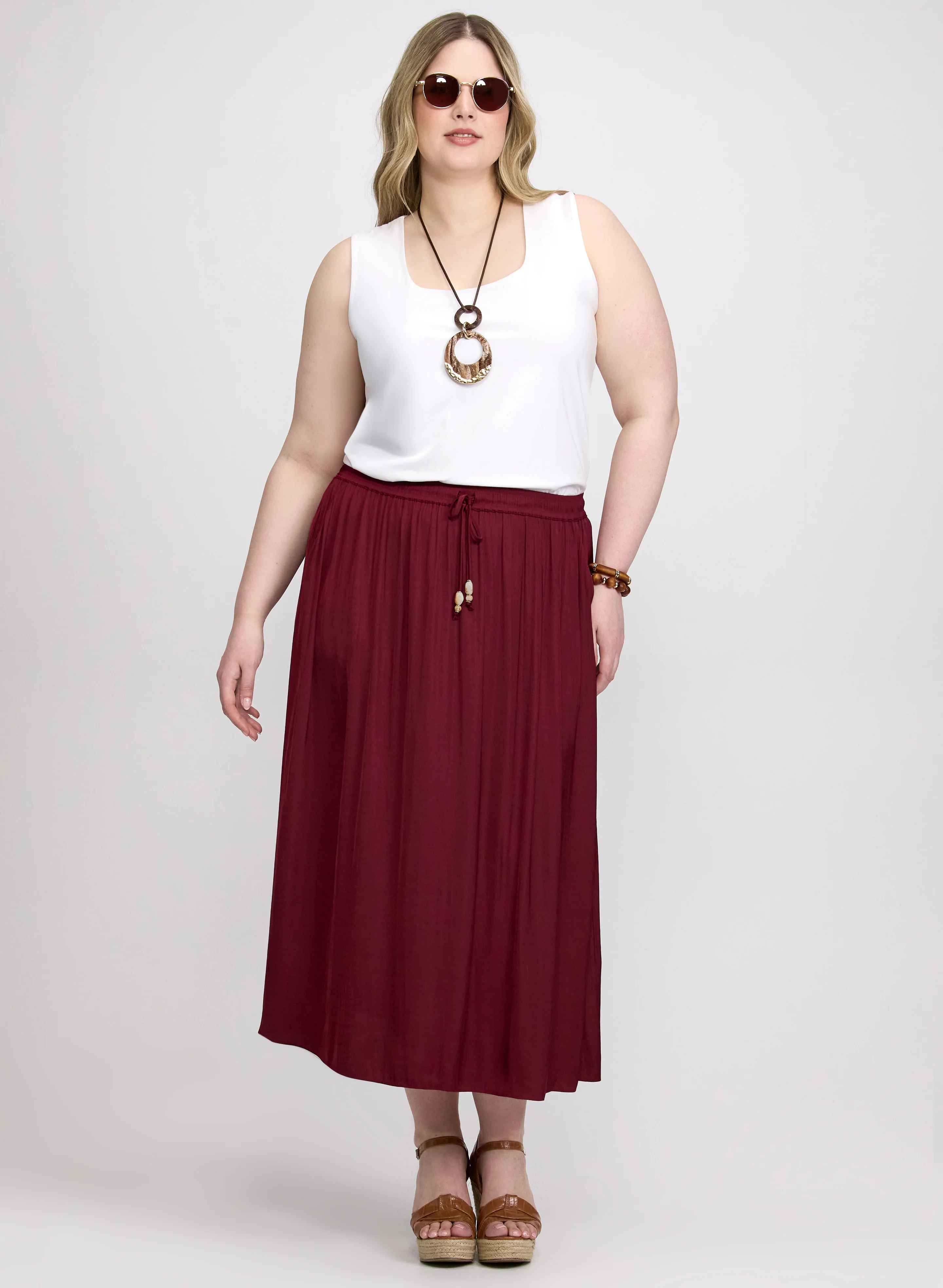 Crinkle Pull-On Maxi Skirt - Image 3