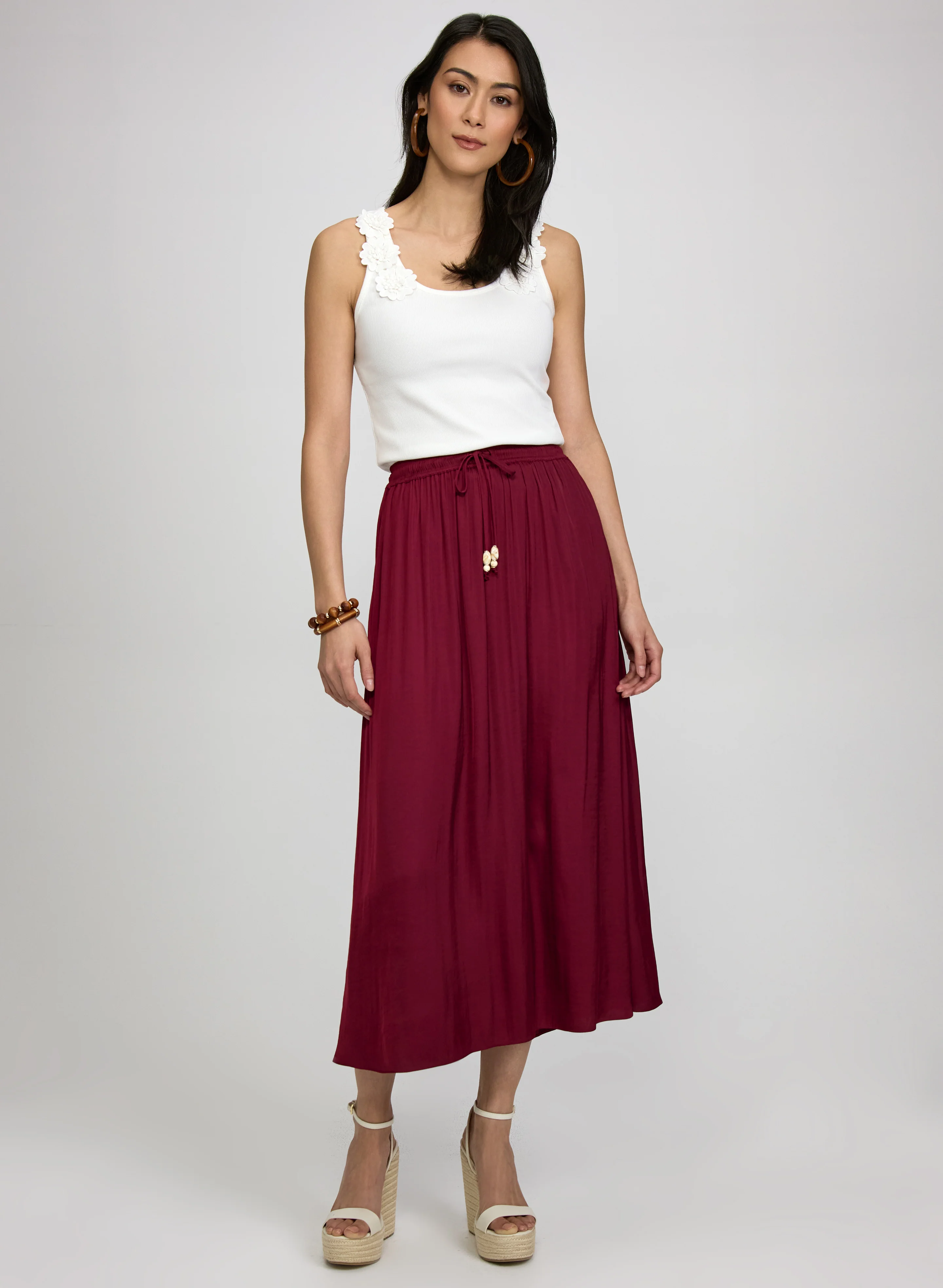 Crinkle Pull-On Maxi Skirt - Image 3