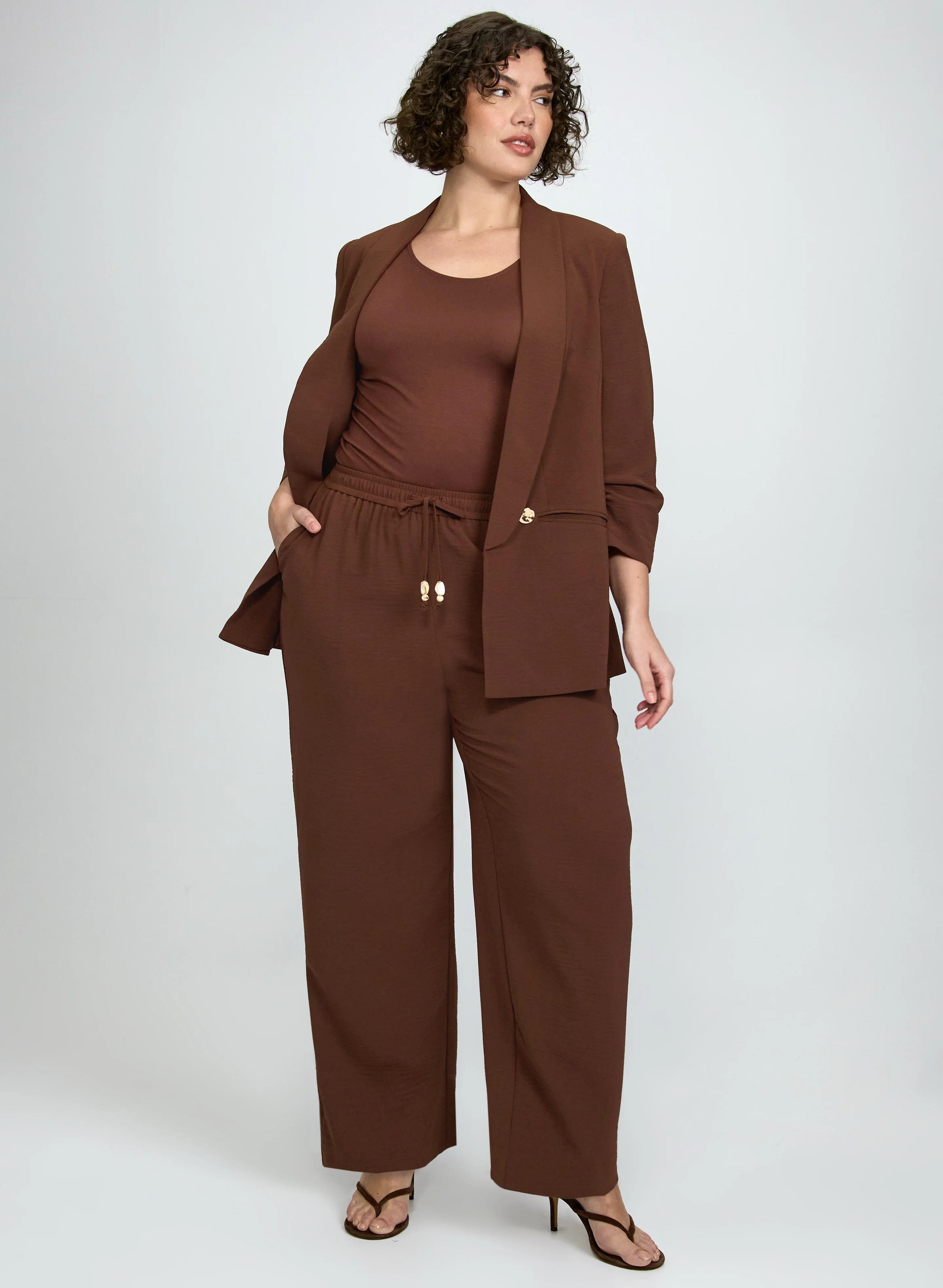 Crinkle Shawl Collar Jacket - Image 3