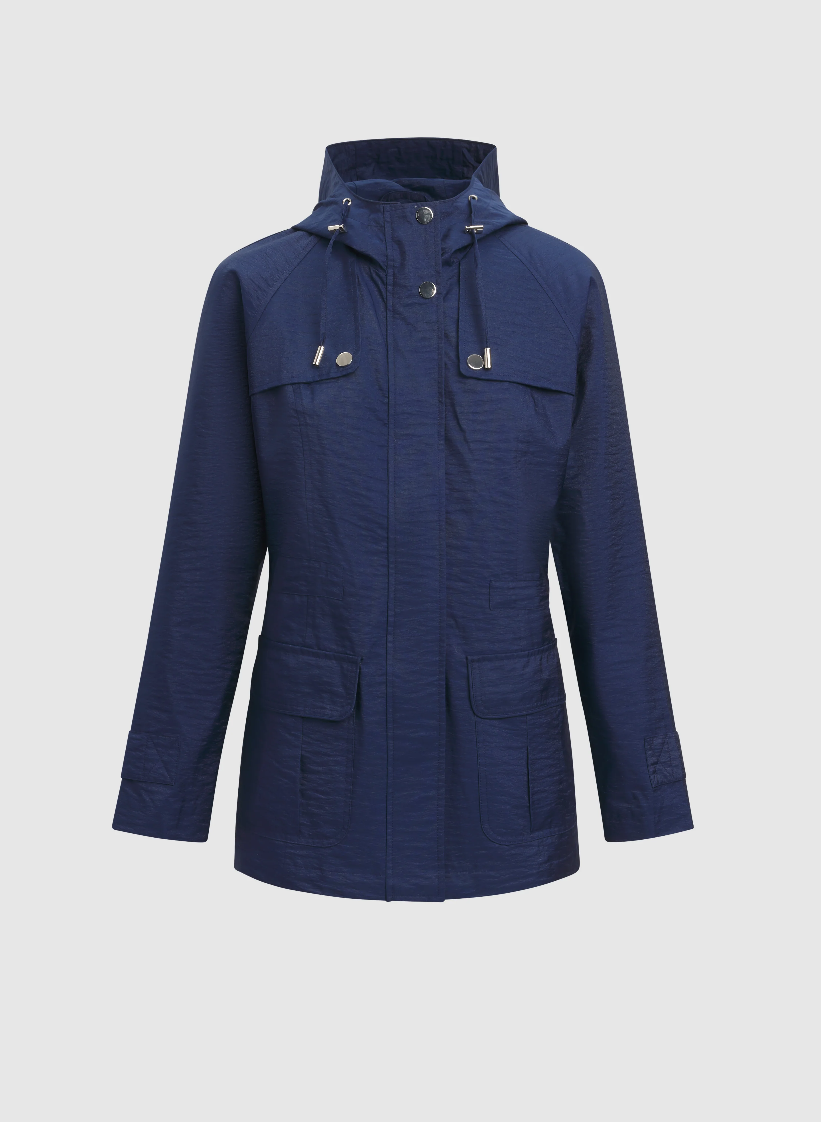 Crinkle Zip Rain Coat - Image 6