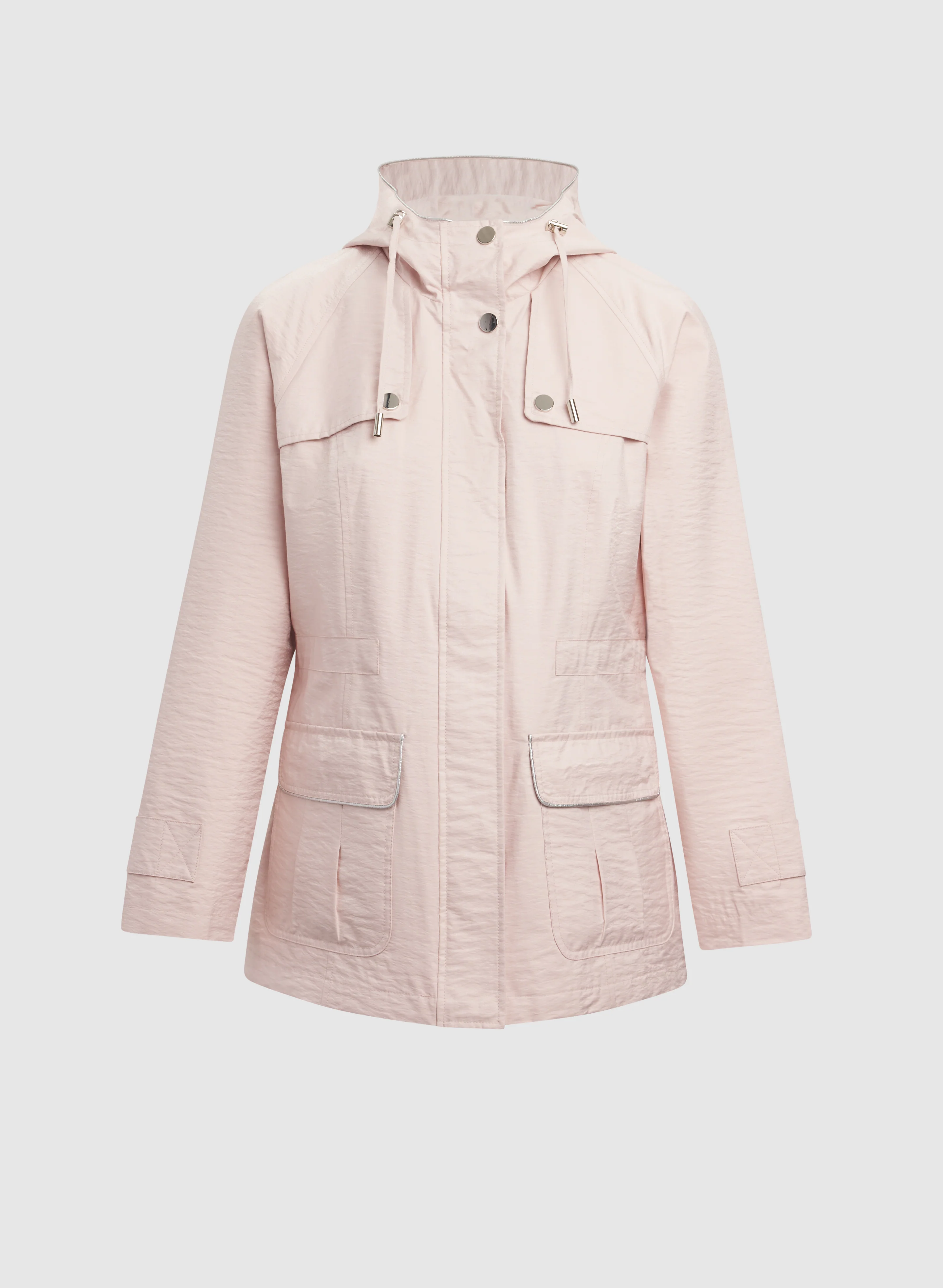 Crinkle Zip Rain Coat - Image 6