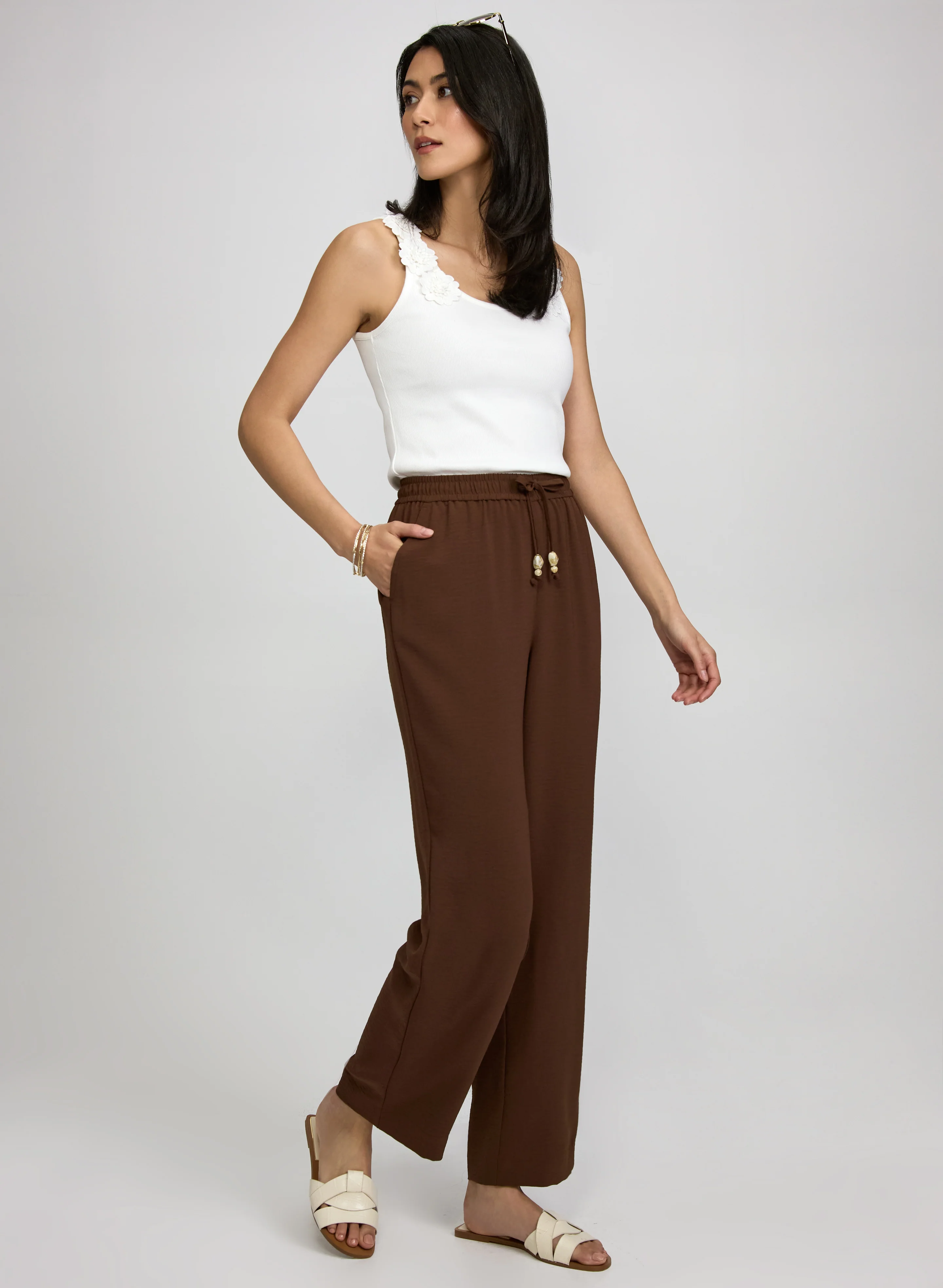Crinkled Wide-Leg Pants - Image 3