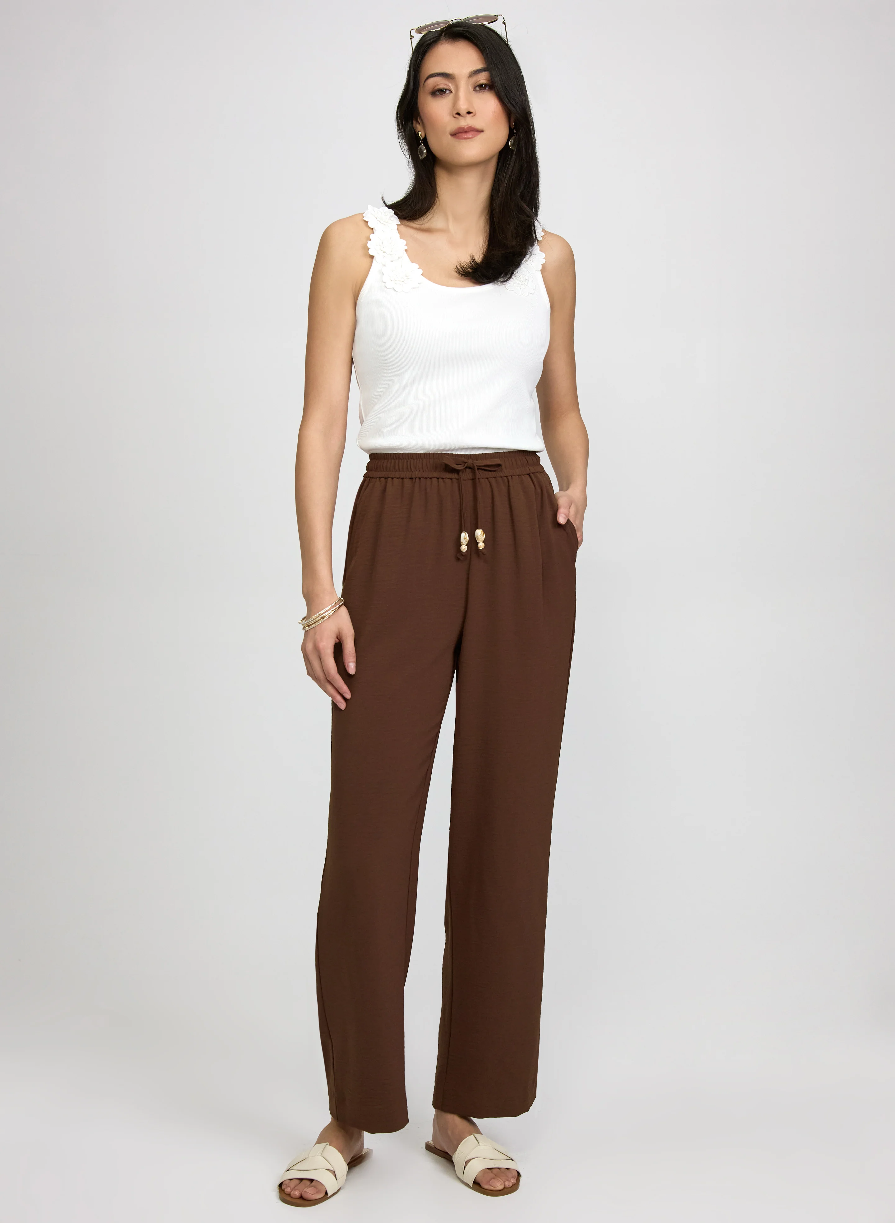 Crinkled Wide-Leg Pants - Image 5