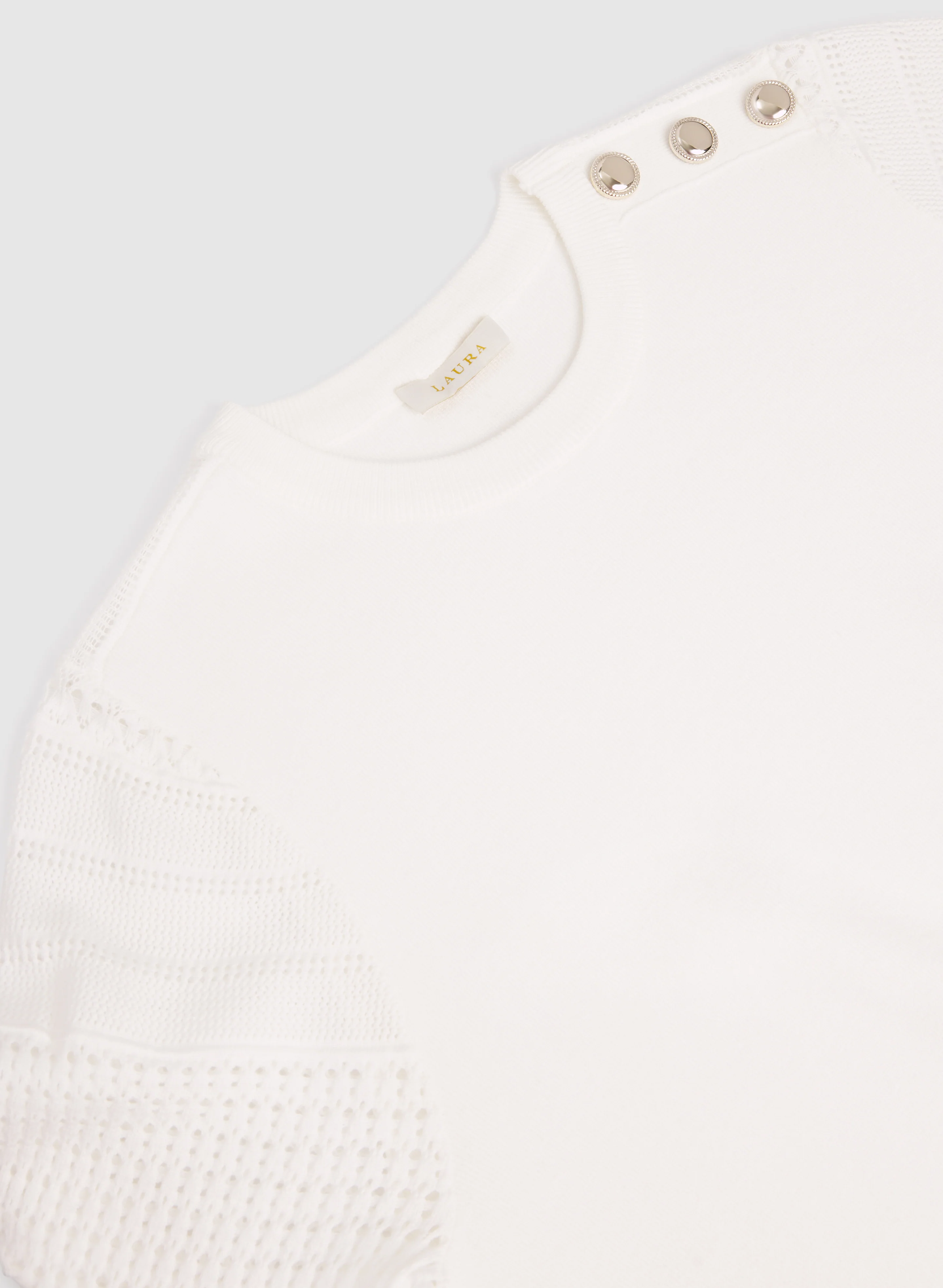 Crochet Sleeve Pullover - Image 7