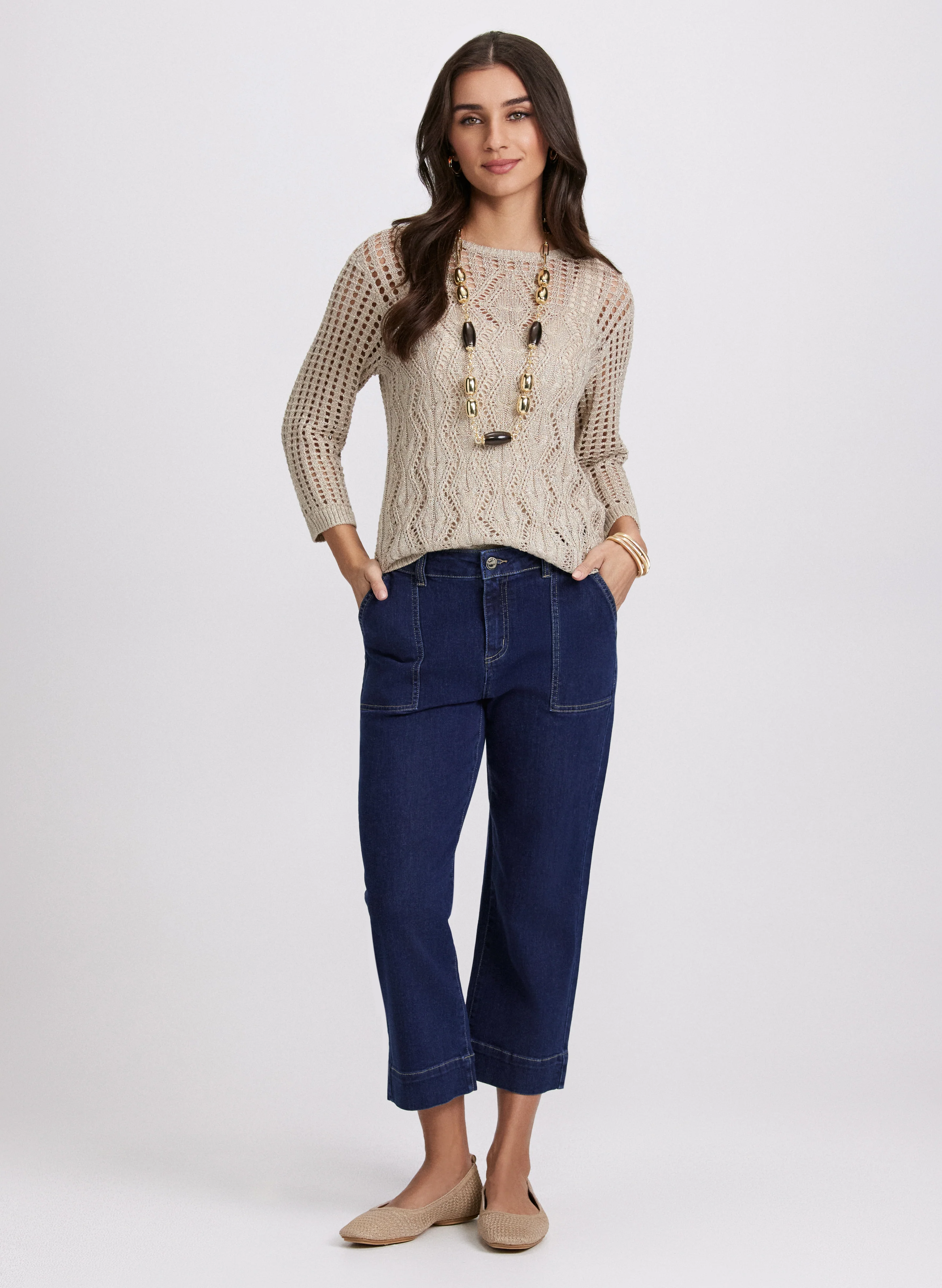Cropped Wide-Leg Jeans - Image 3