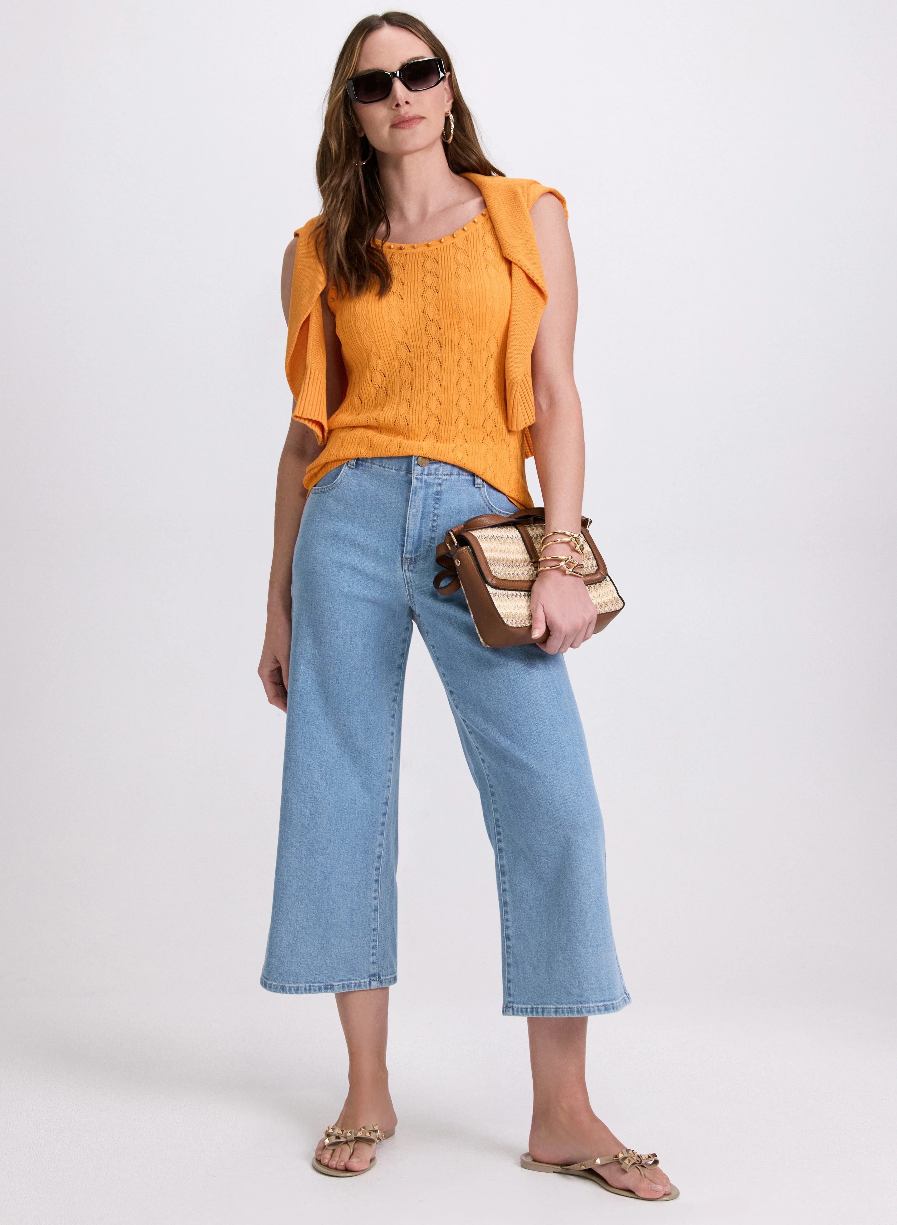 Cropped Wide-Leg Jeans - Image 4