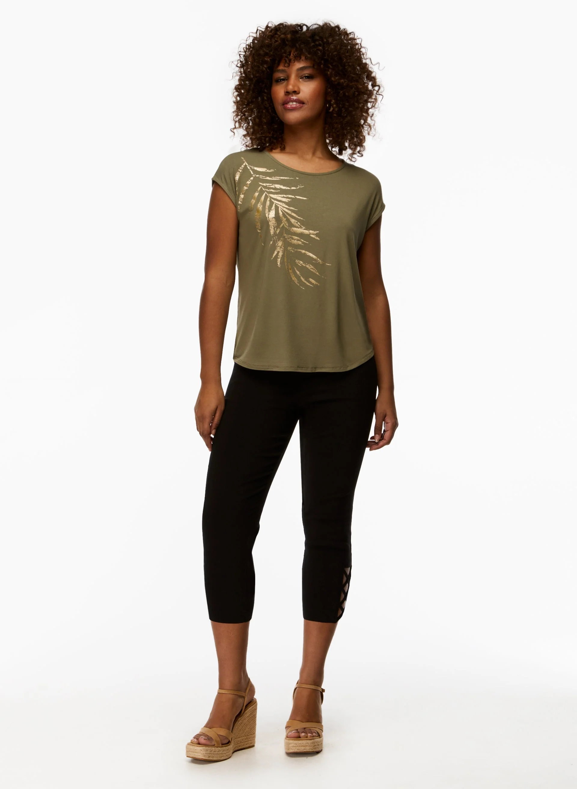 Cross Detail Capris - Image 3