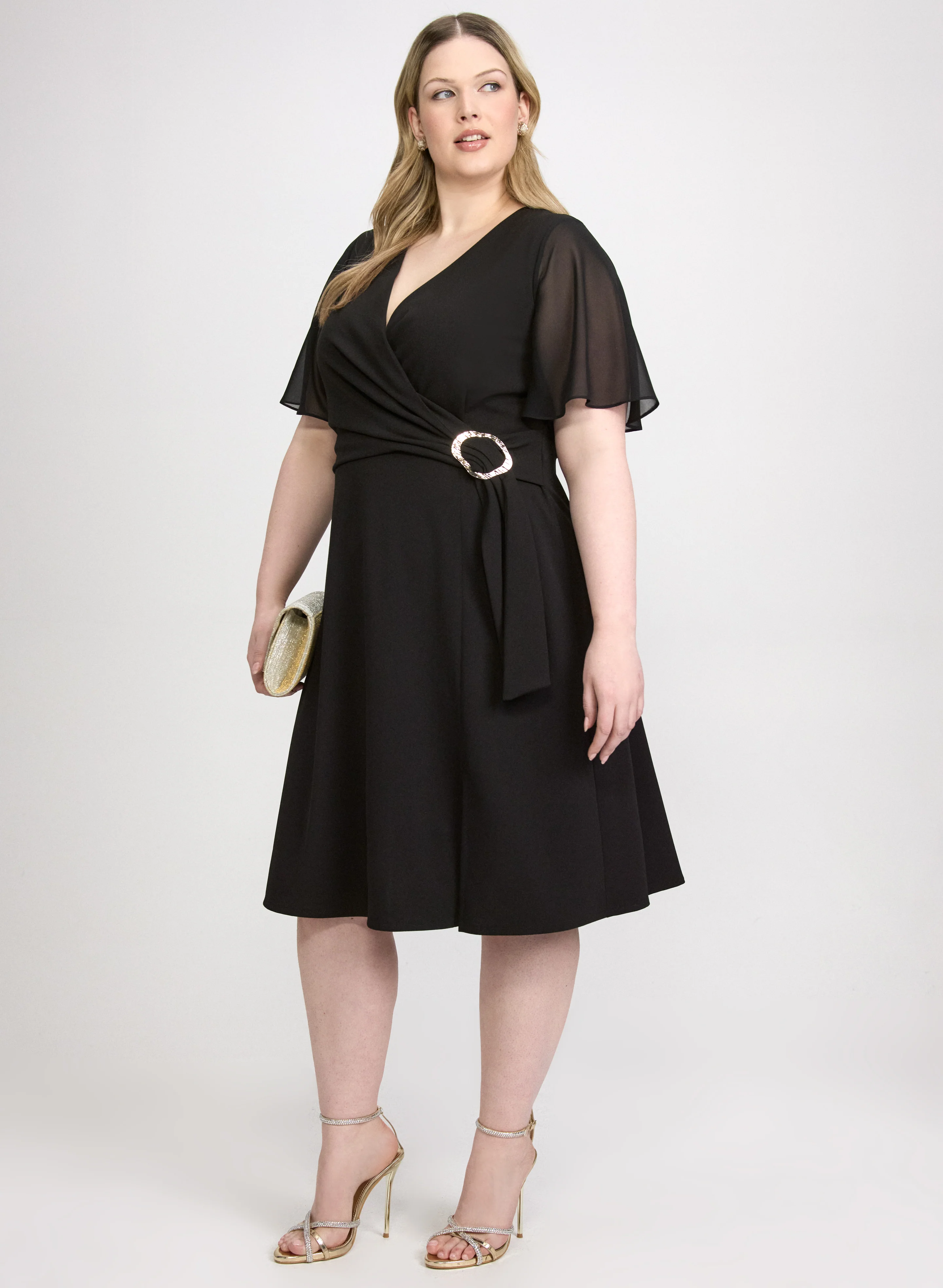 Cross-Over Crepe Dress - Image 2