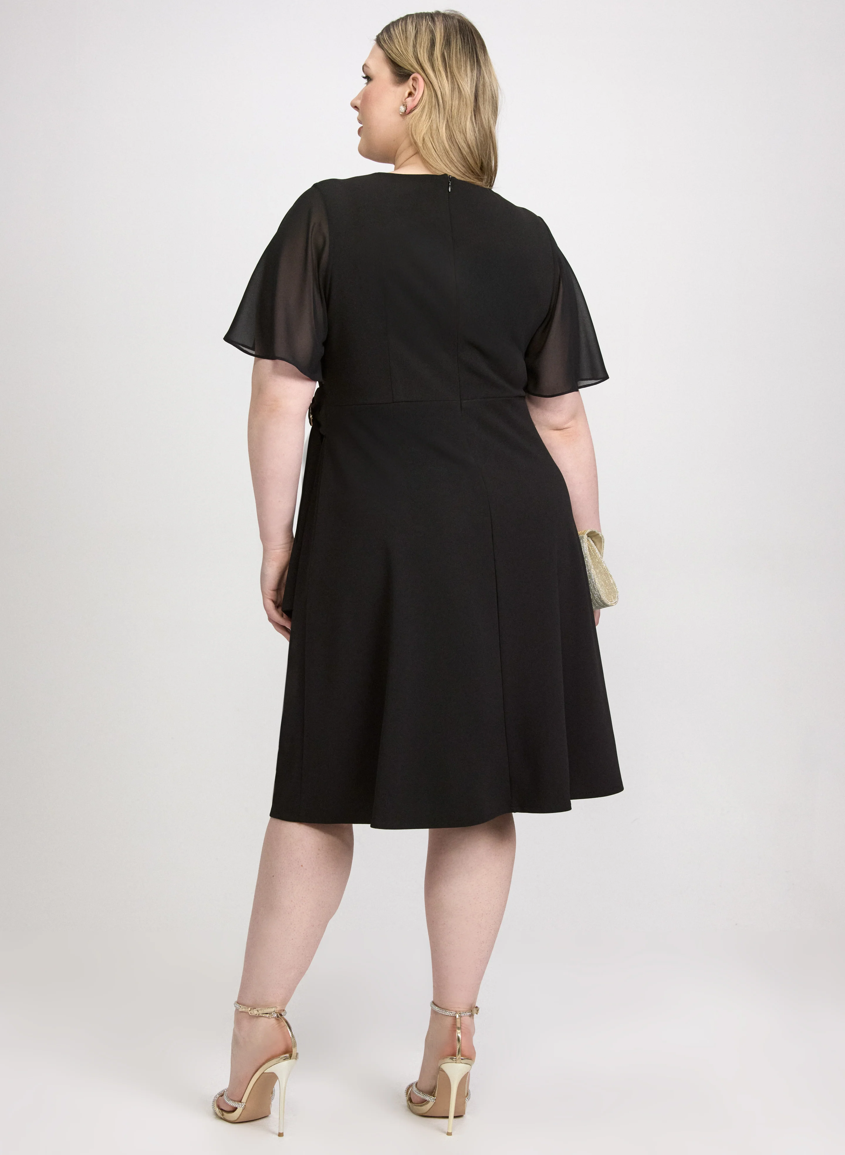 Cross-Over Crepe Dress - Image 3