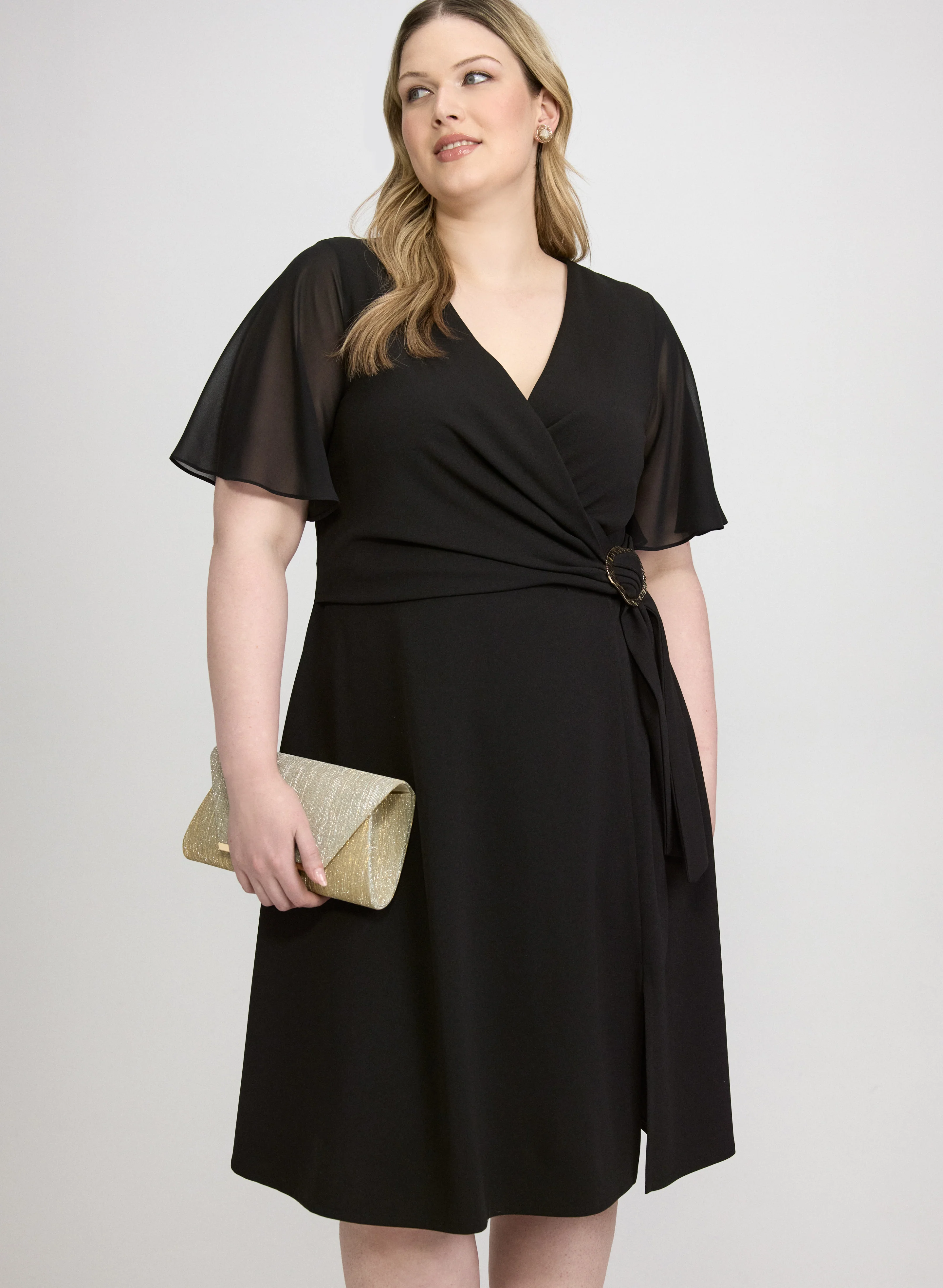 Cross-Over Crepe Dress - Image 5