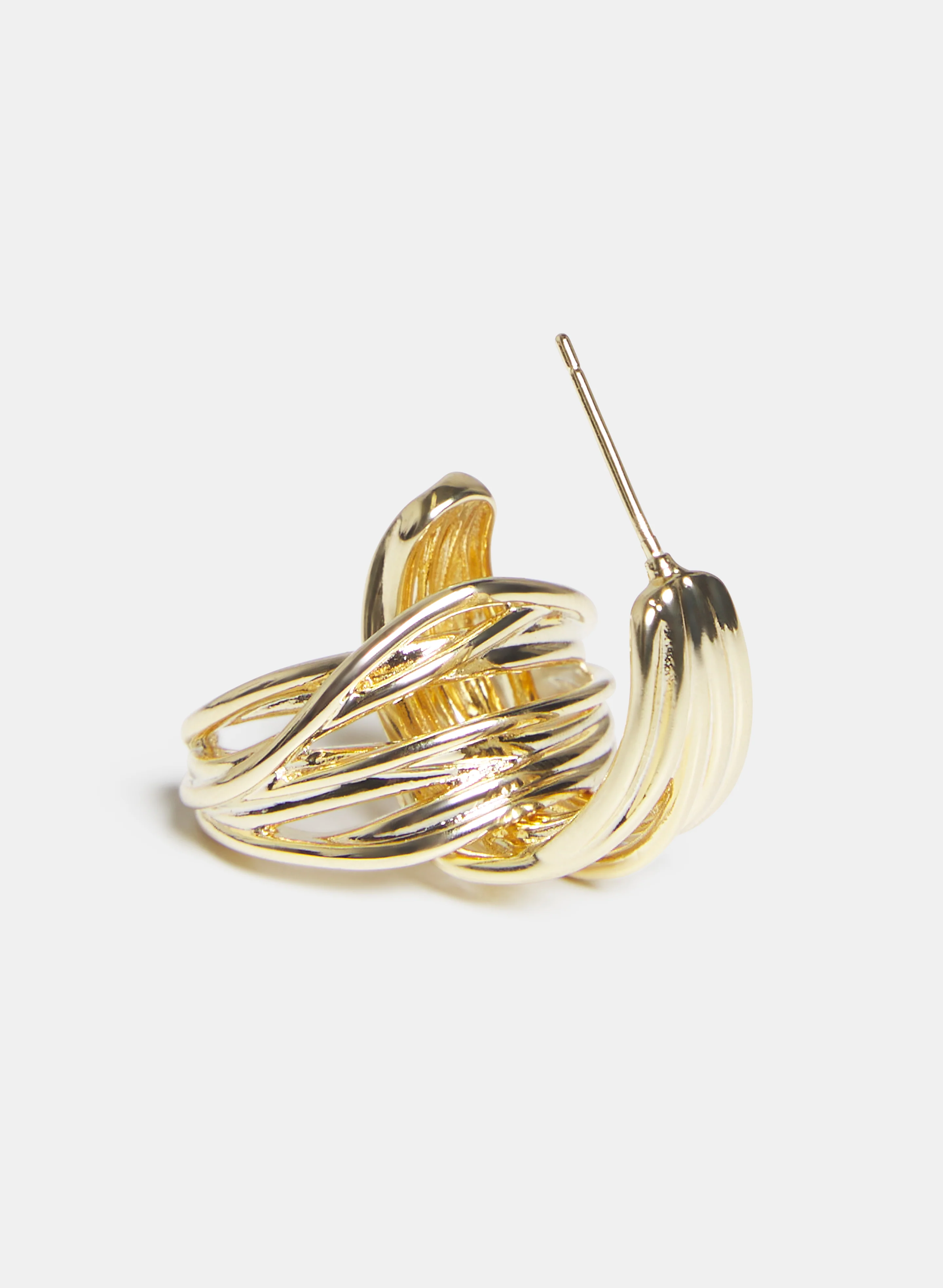 Cross-Over Hoop Earrings - Image 2