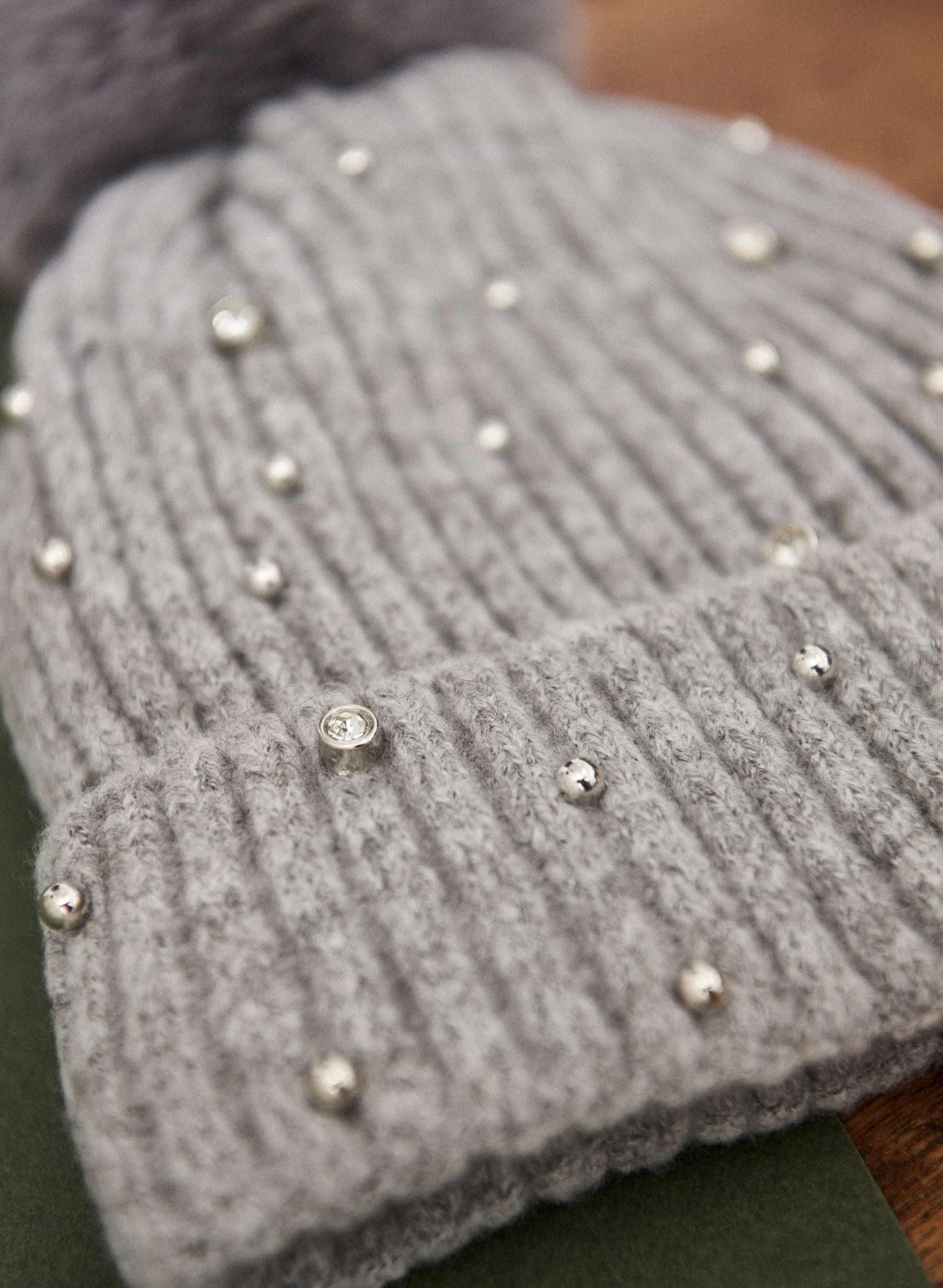 Crystal Detail Pom Pom Hat - Image 3