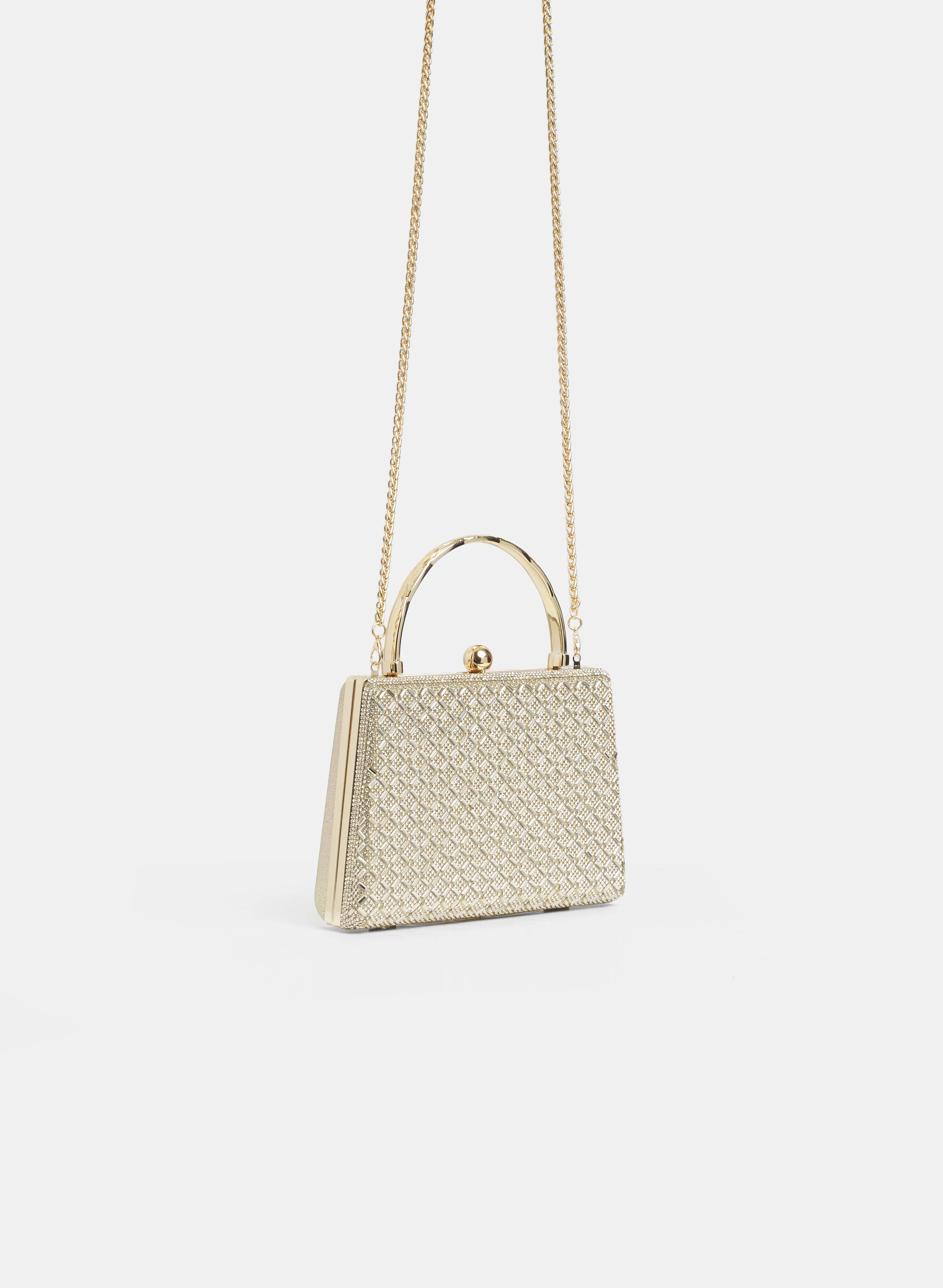 Crystal Embellished Box Clutch - Image 3