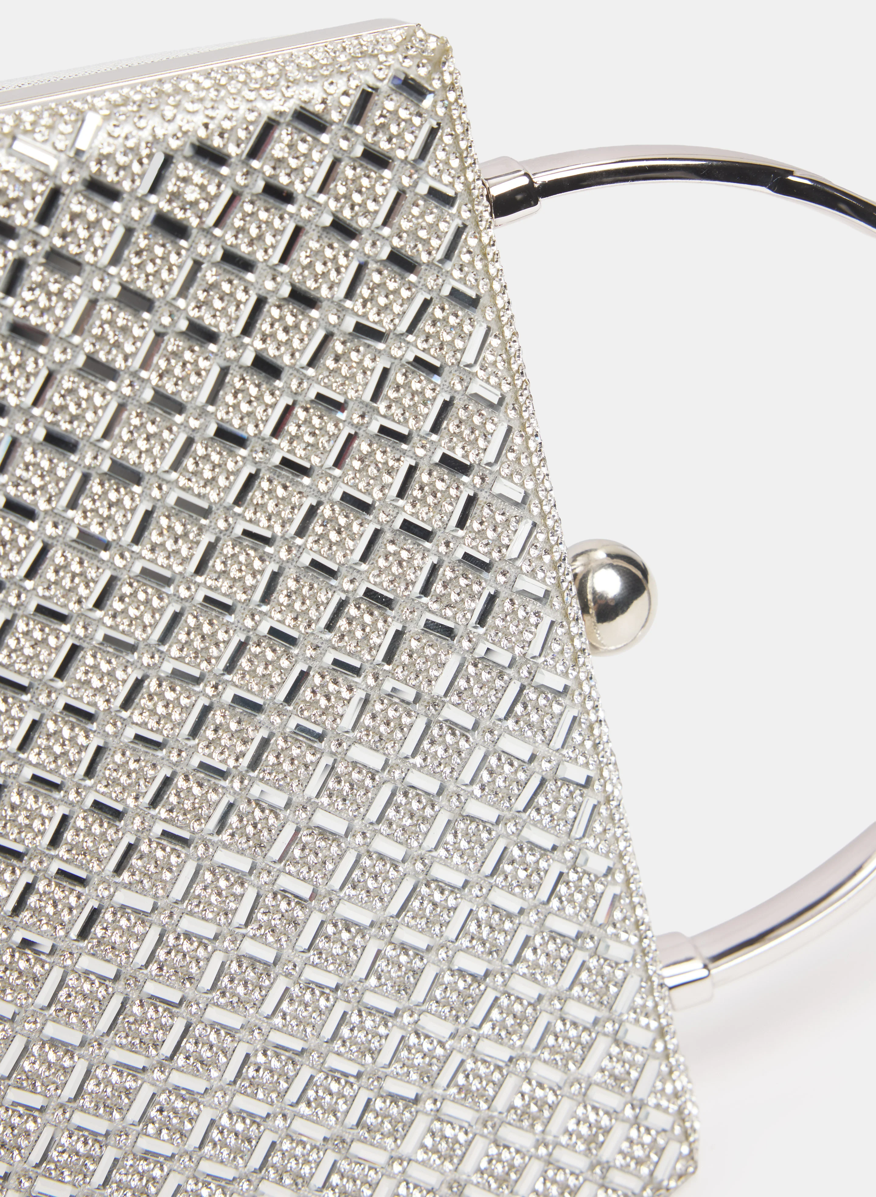 Crystal Embellished Box Clutch - Image 4
