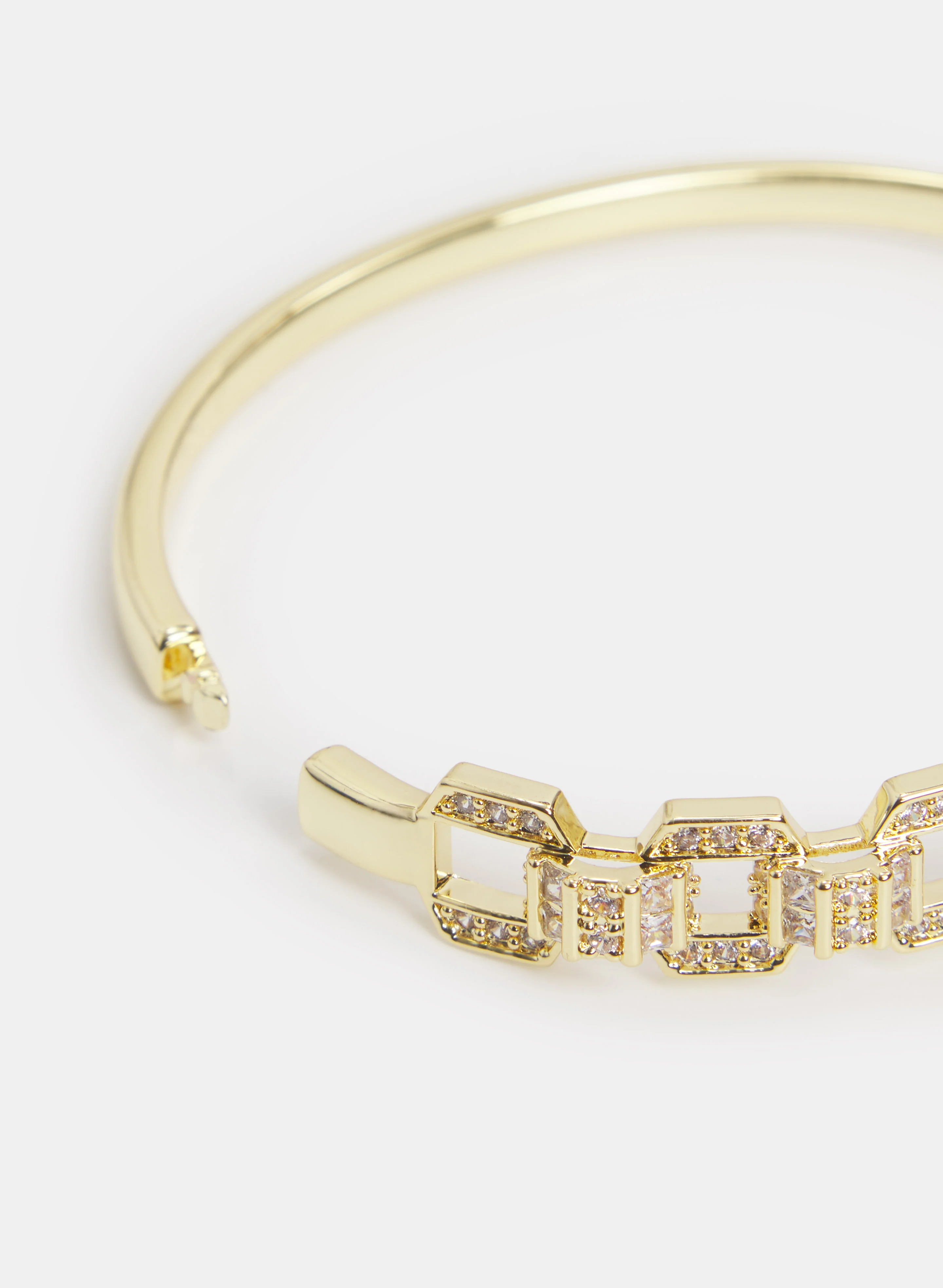 Crystal Link Bangle Bracelet - Image 2