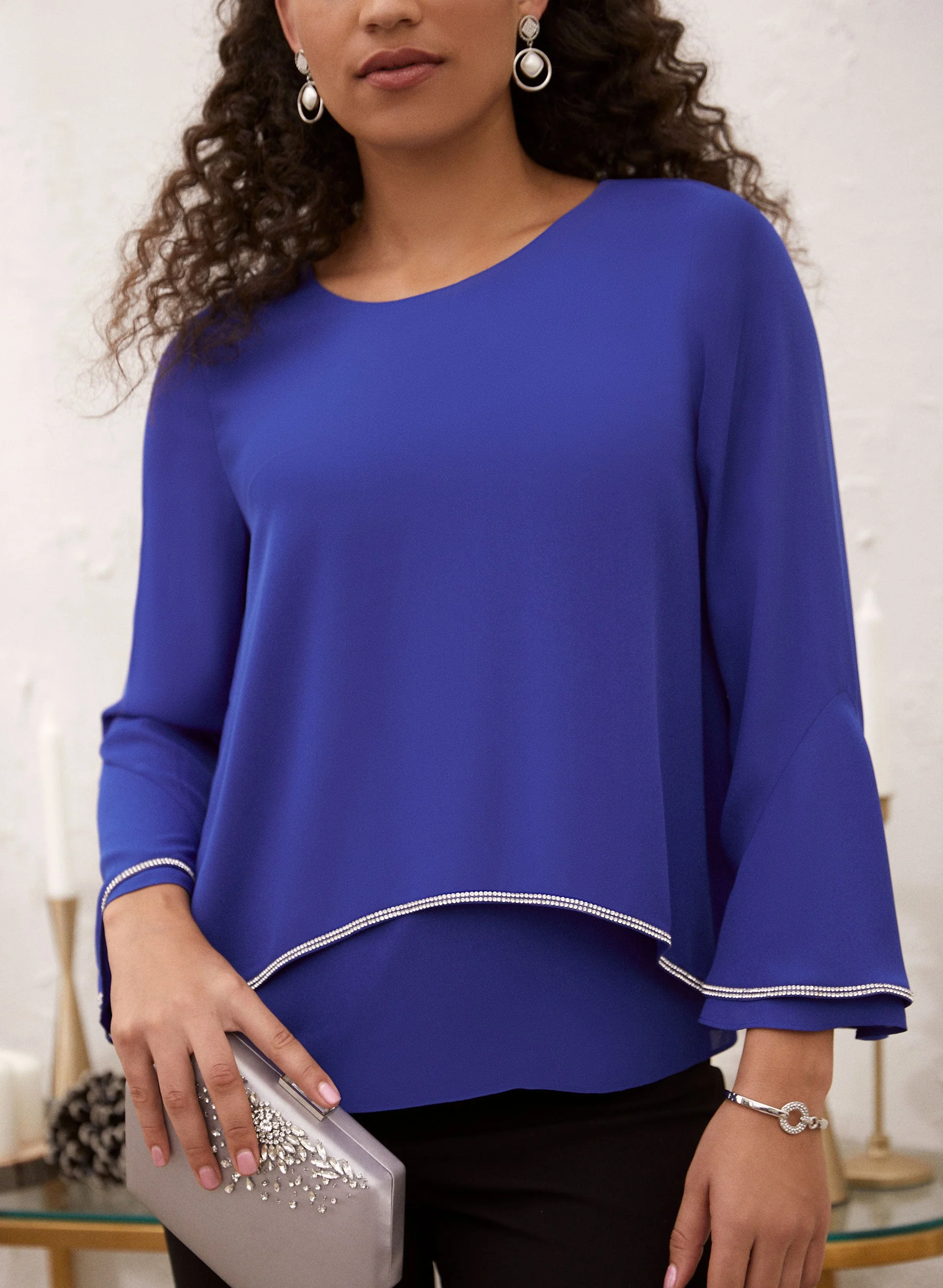 Crystal Trim Blouse - Image 2