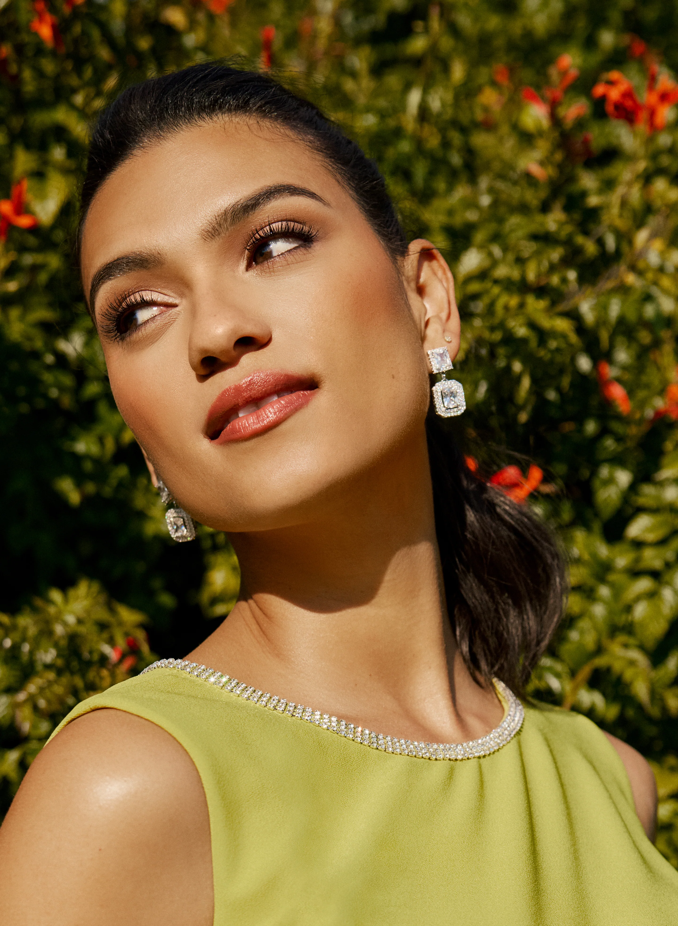 Cubic Zirconia Dangle Earrings - Image 2