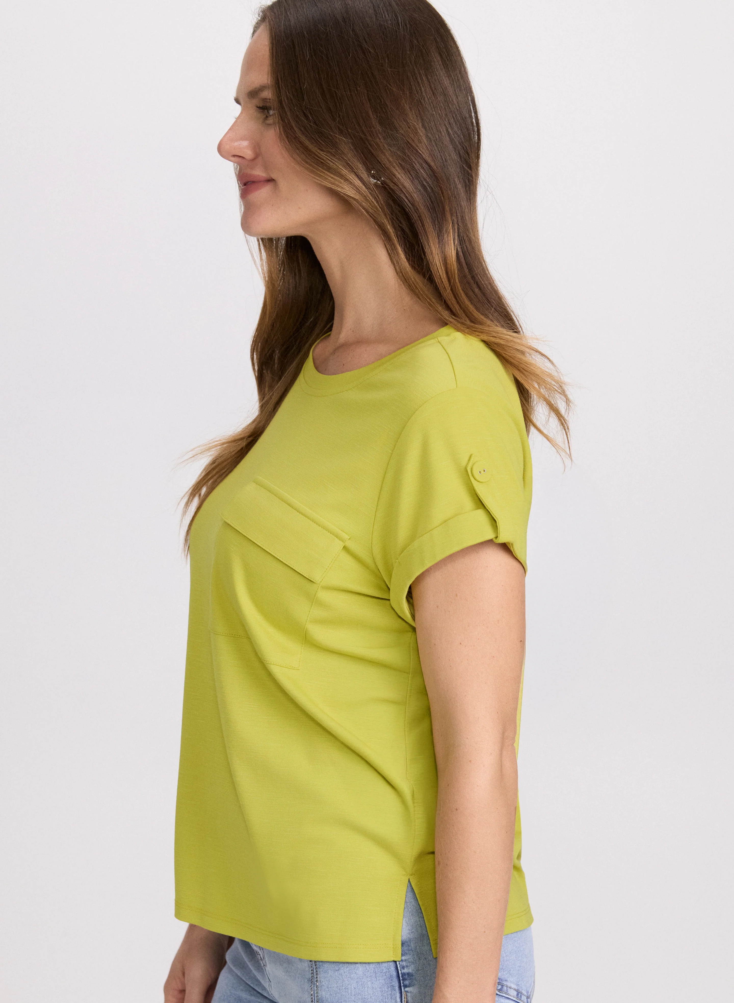 Cuffed Sleeve T-Shirt - Image 2