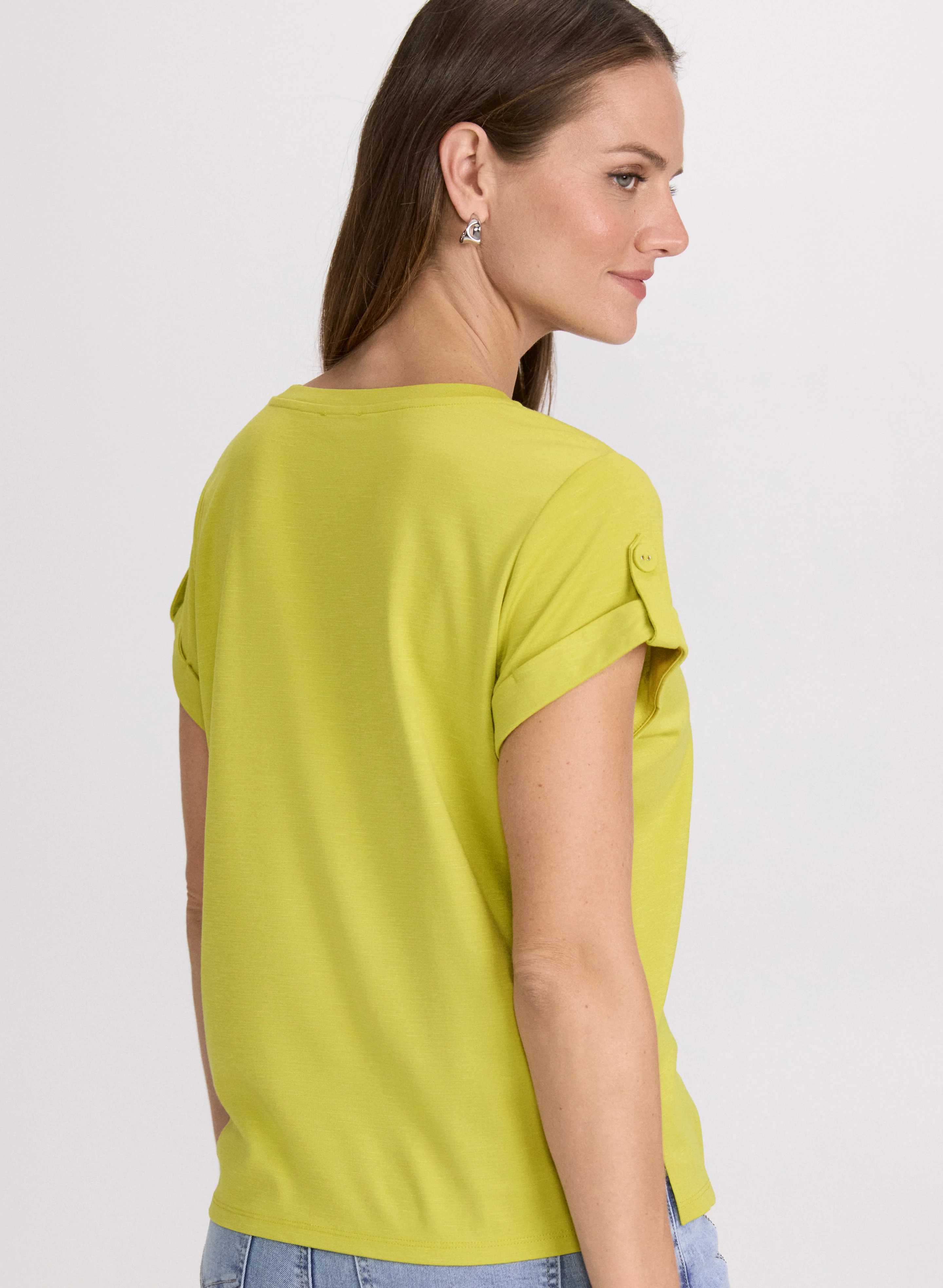 Cuffed Sleeve T-Shirt - Image 4