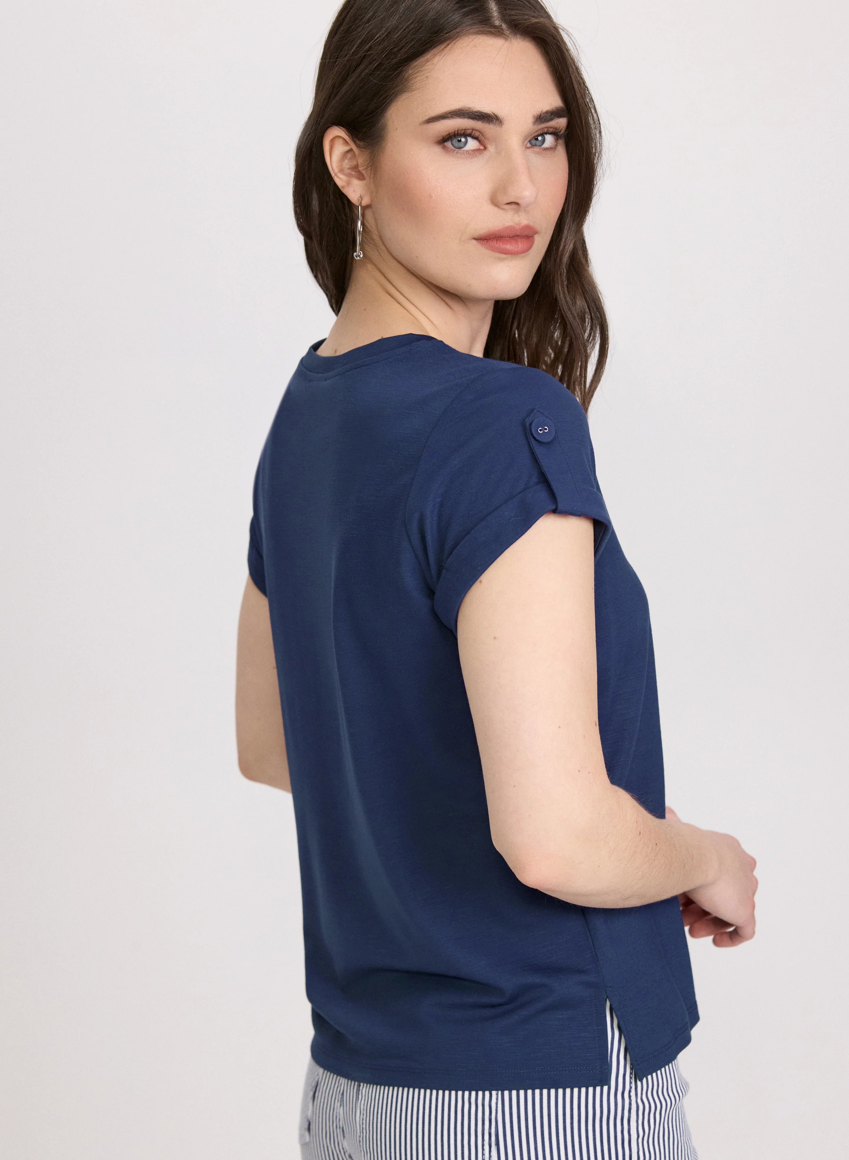 Cuffed Sleeve T-Shirt - Image 4