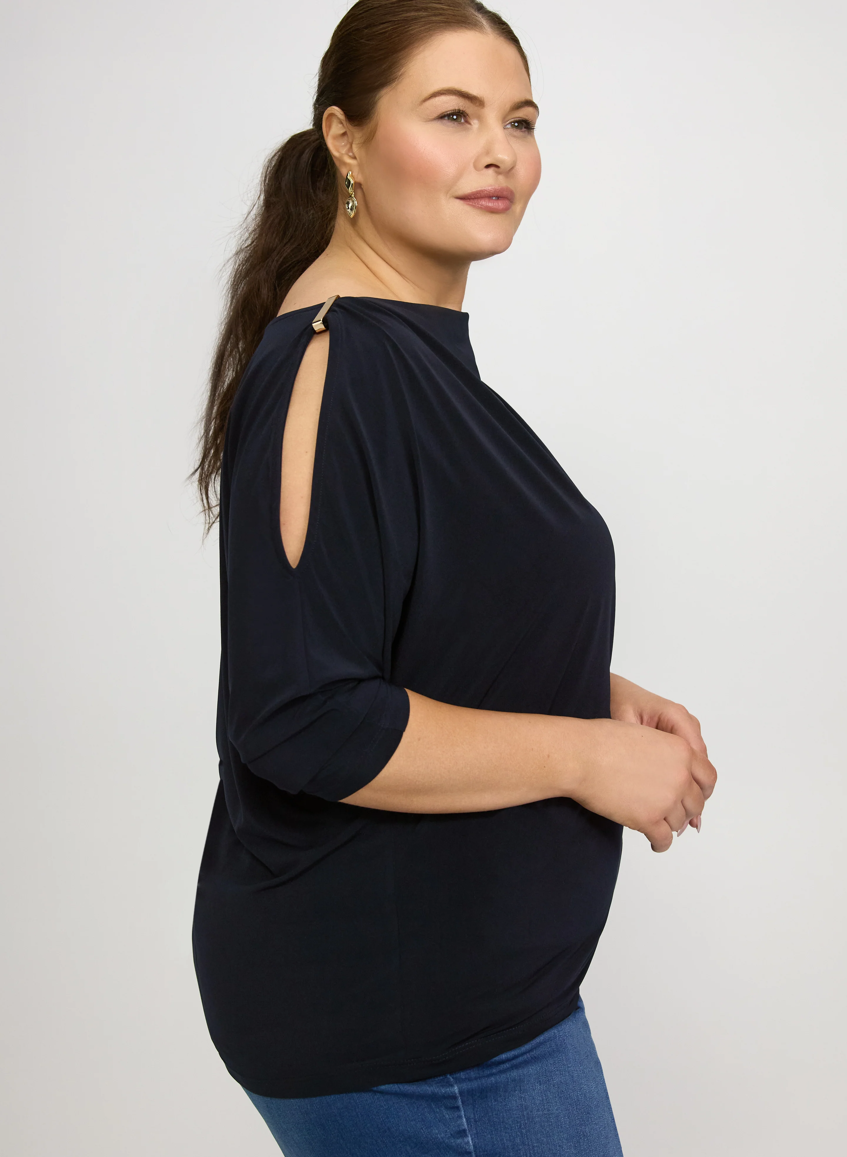 Cutout Dolman Sleeve Top - Image 5