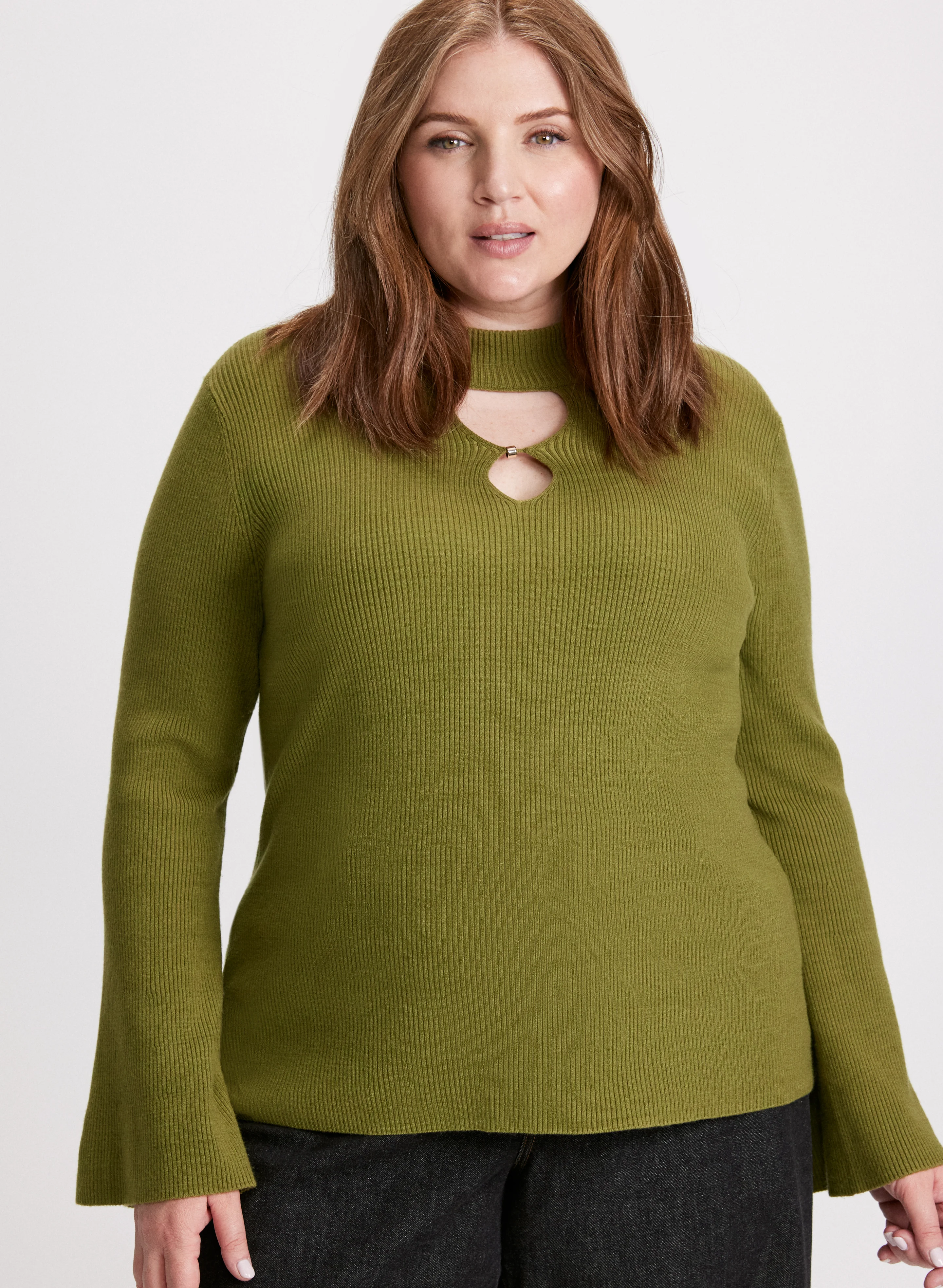 Cutout Ribbed Sweater - Image 8