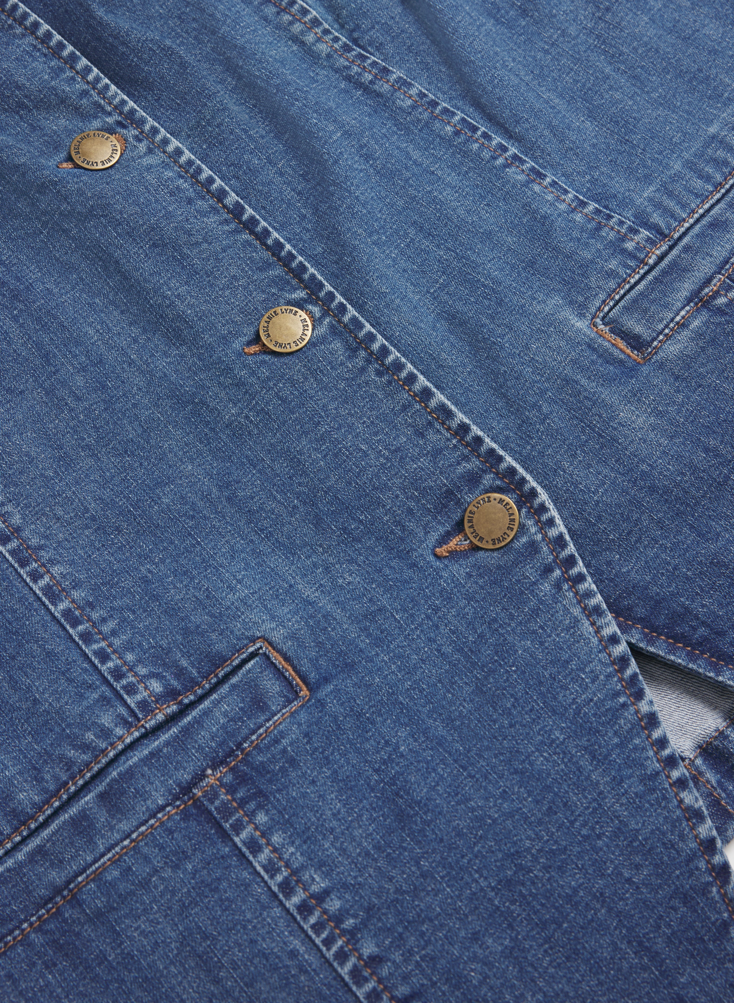 Melanie Lyne - Denim Button-Down Vest - Image 8