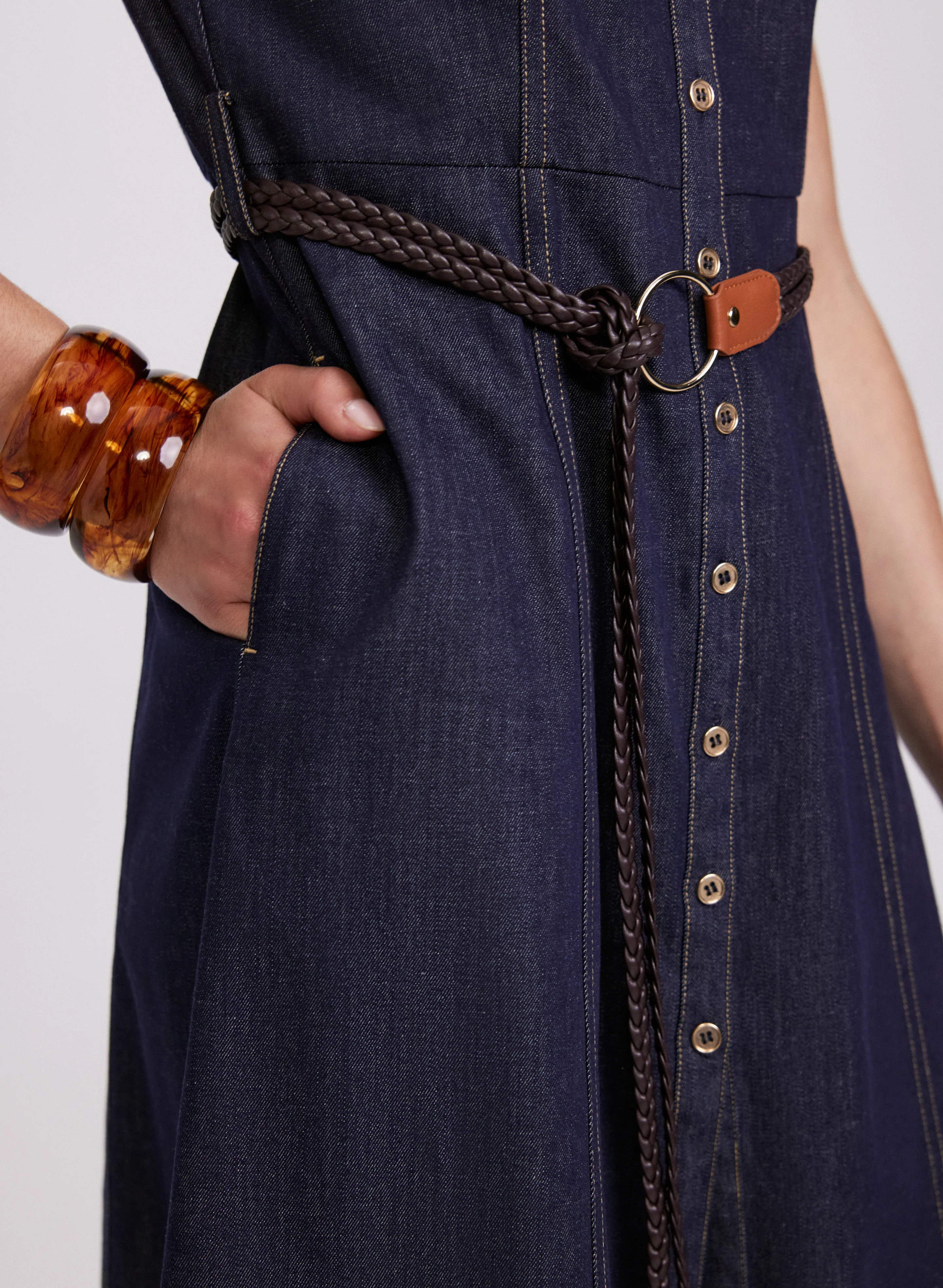 Denim Button-Down Dress - Image 5