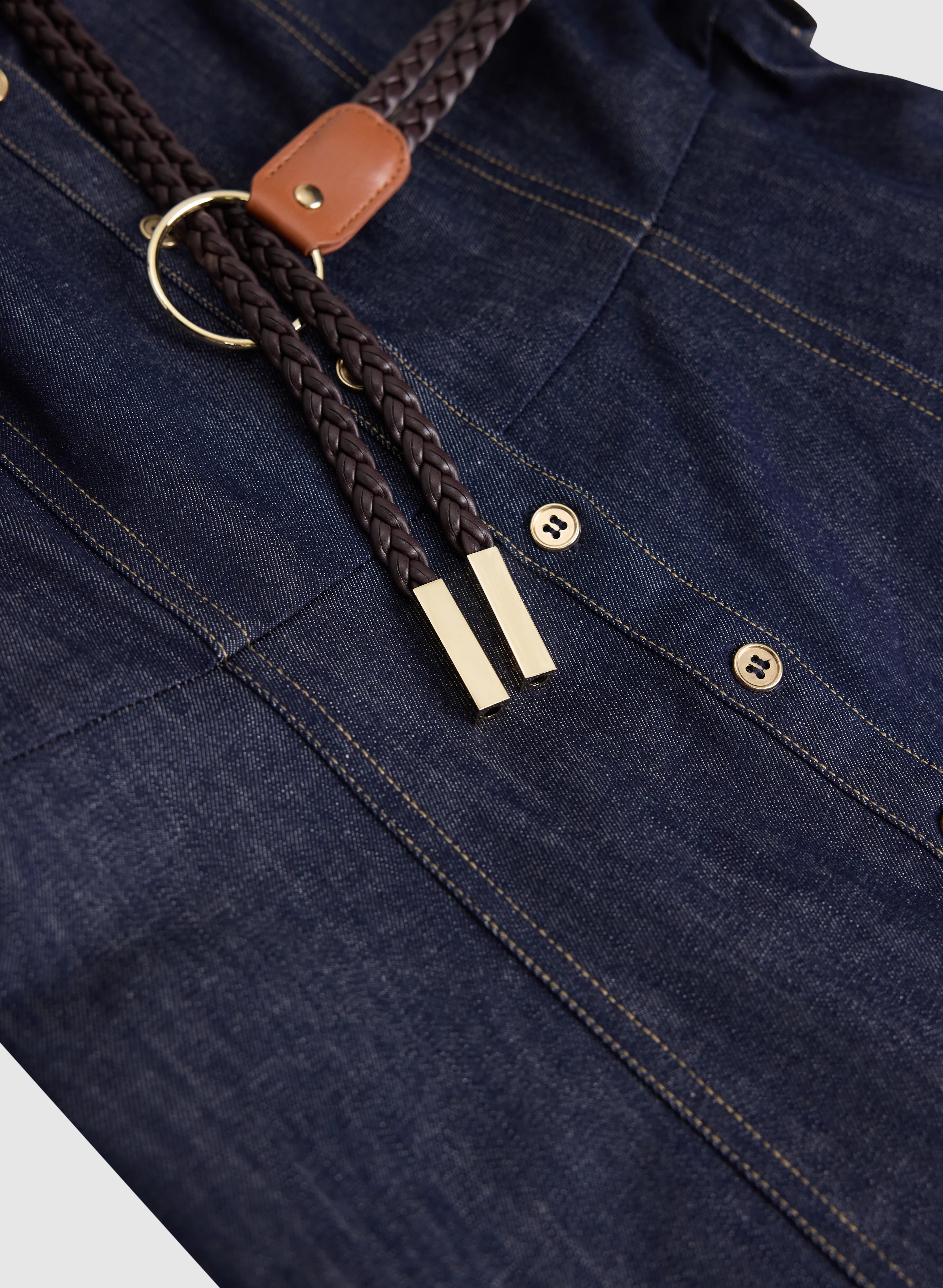 Denim Button-Down Dress - Image 7