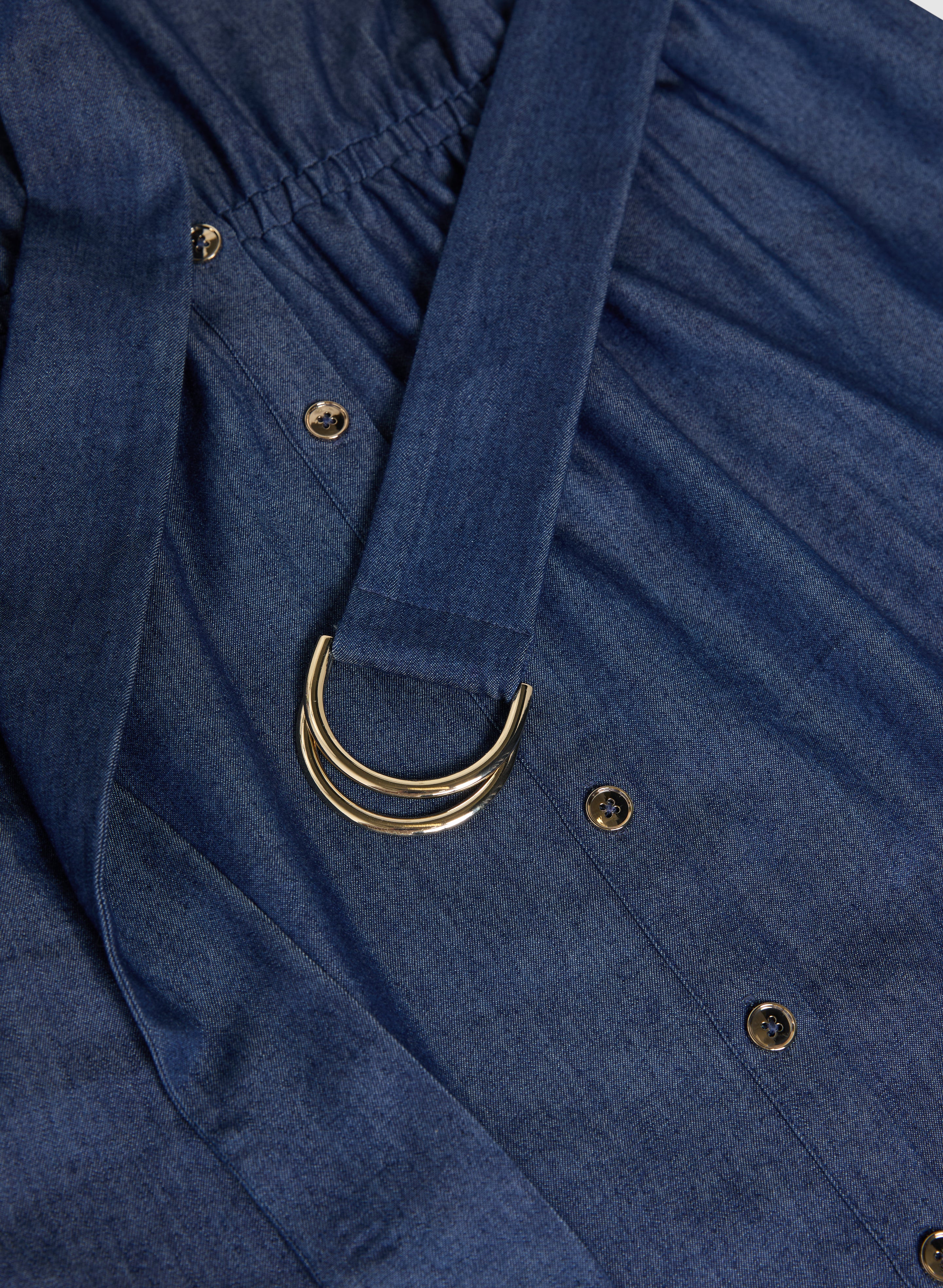 Denim Maxi Dress - Image 6