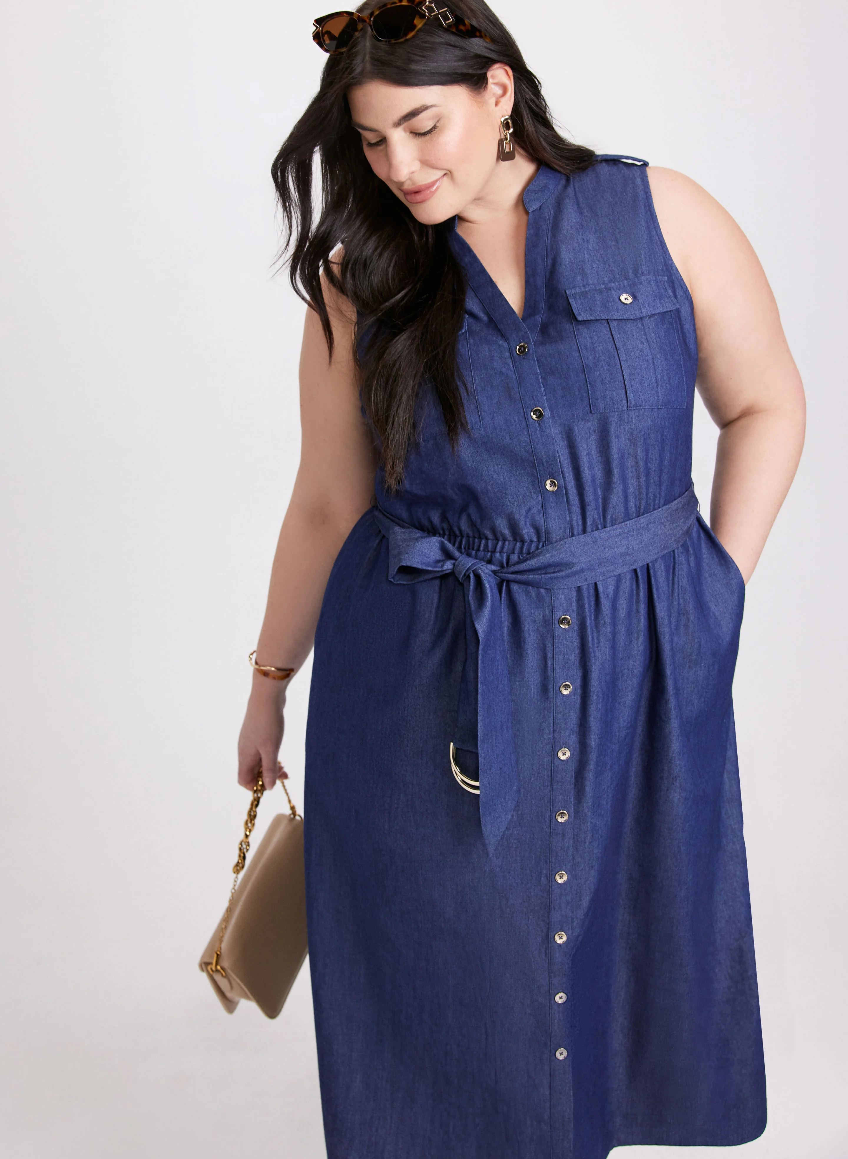 Denim Maxi Dress - Image 7