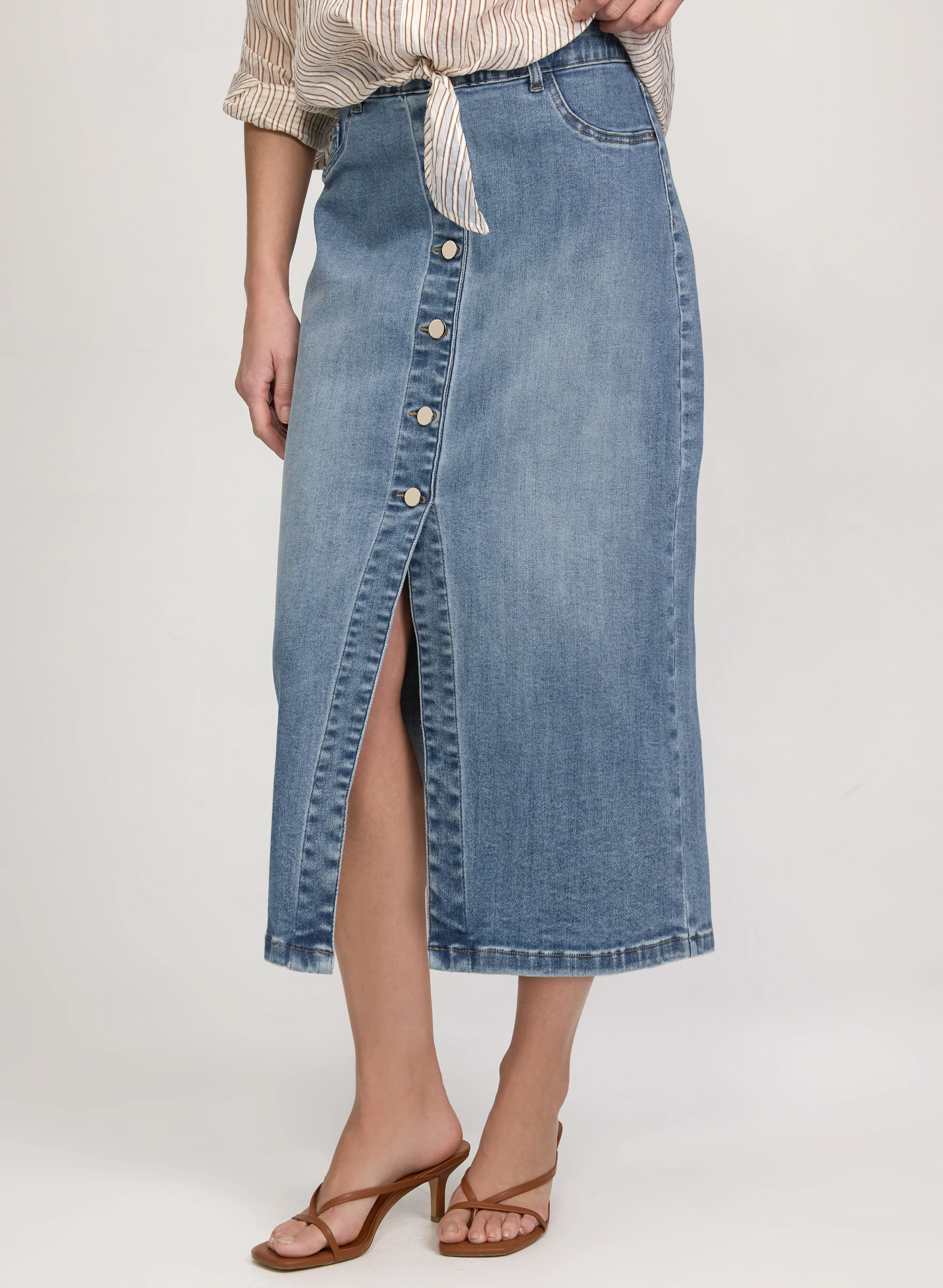 Denim Midi Skirt