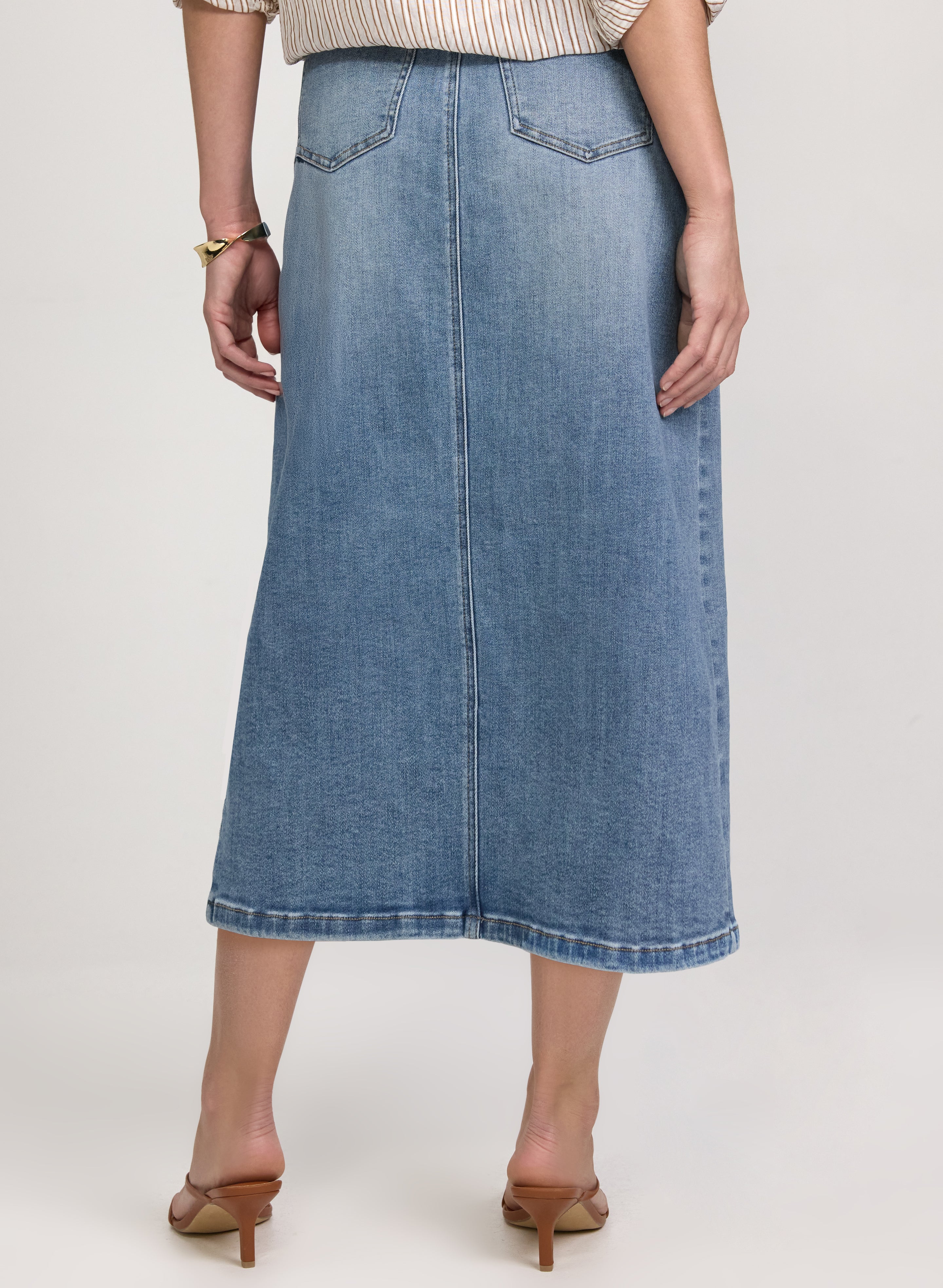 Denim Midi Skirt - Image 2