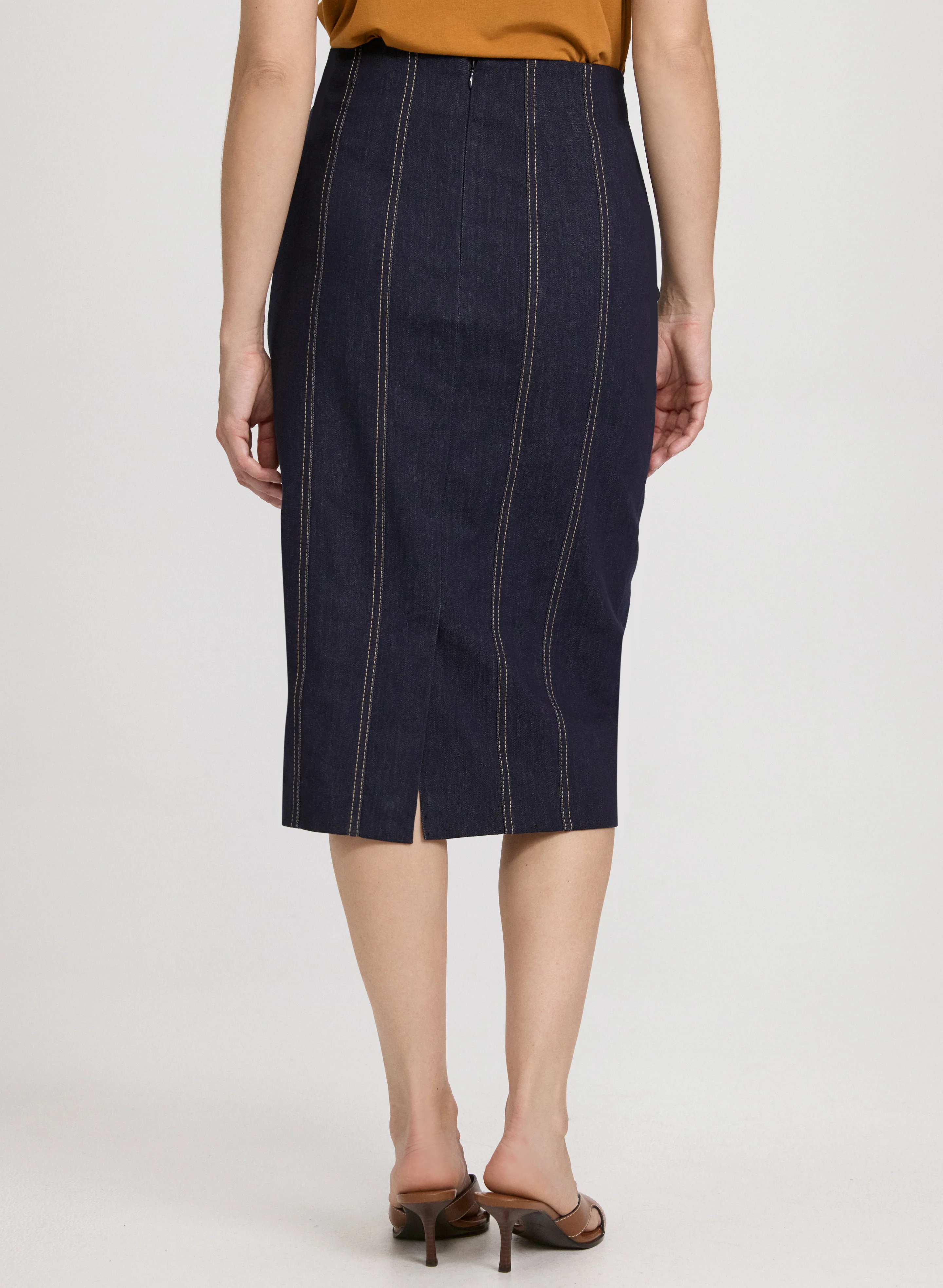 Denim Pencil Skirt - Image 2