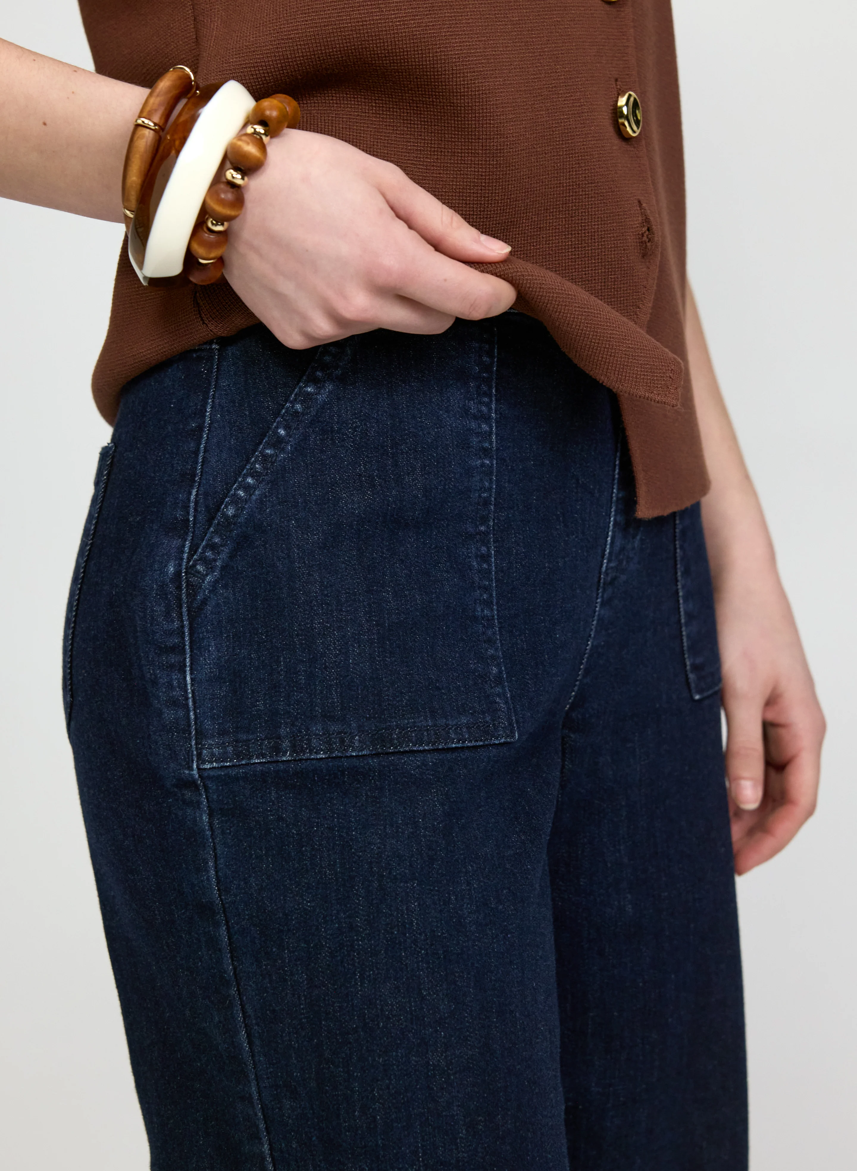Denim Straight-Leg Capris - Image 2