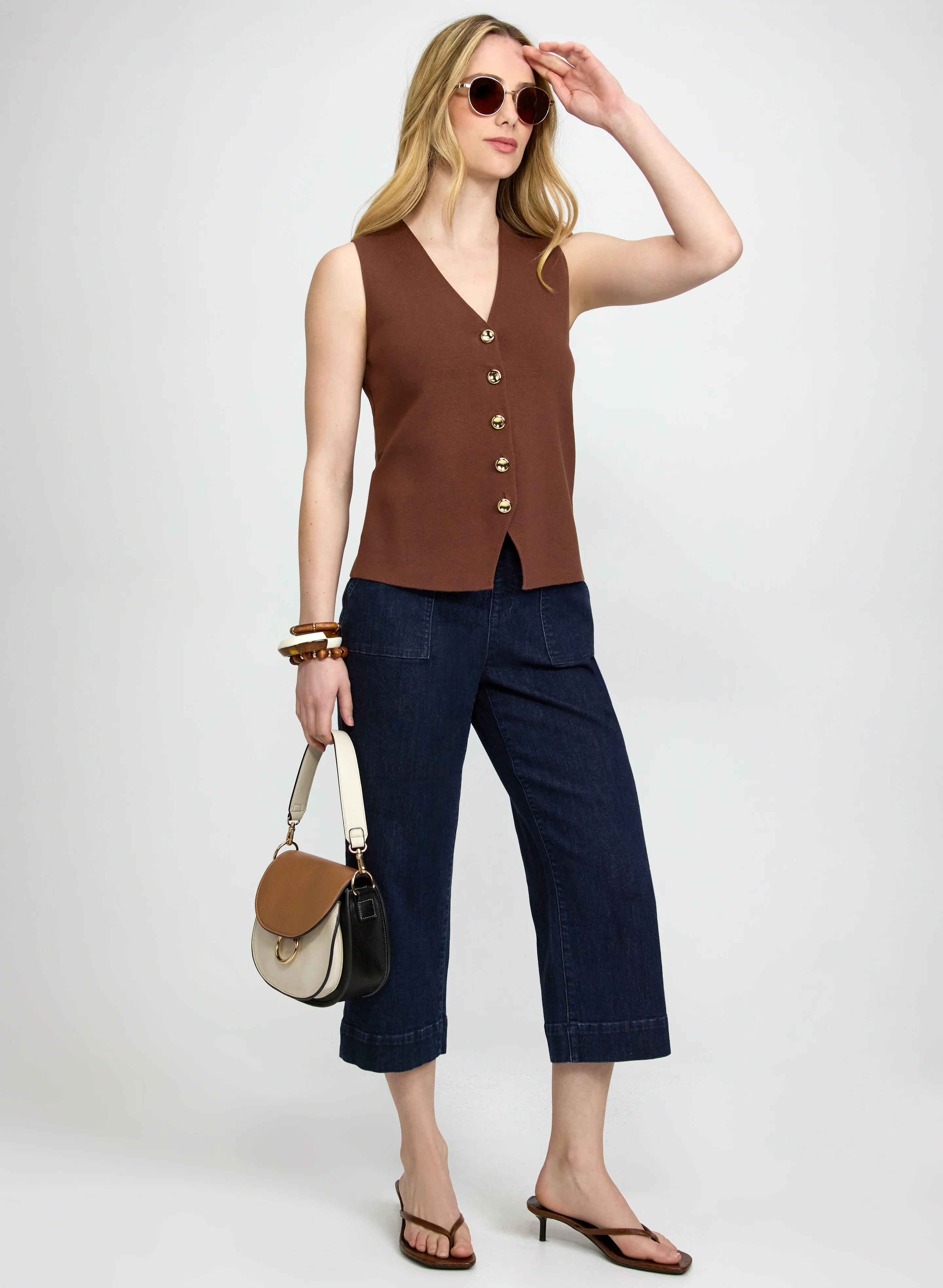 Denim Straight-Leg Capris - Image 5