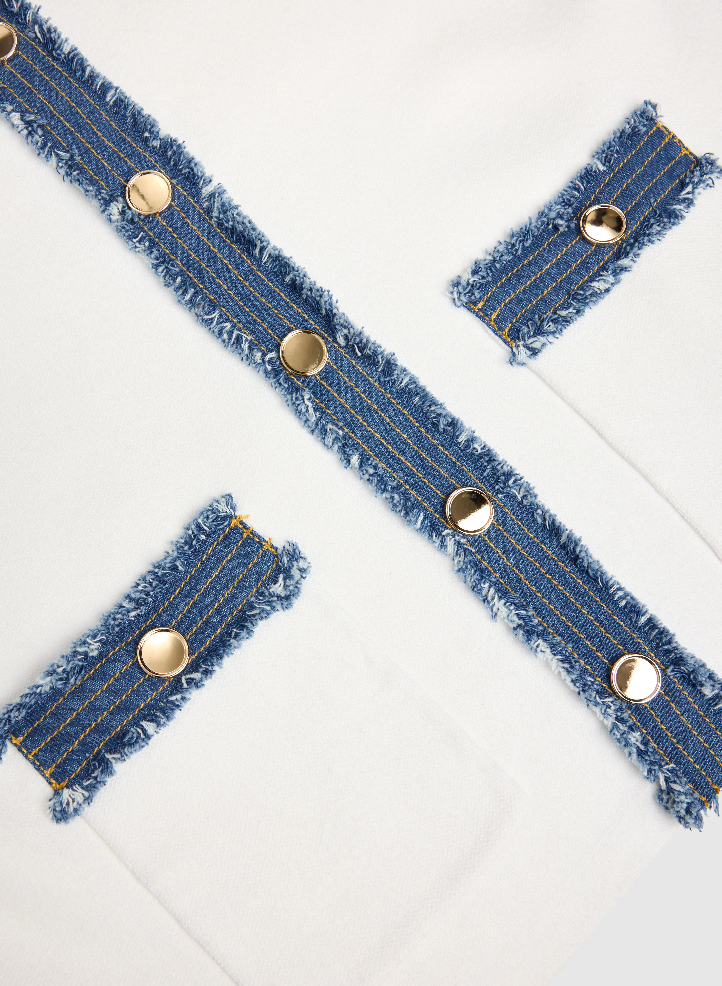 Denim Trim Cardigan - Image 8