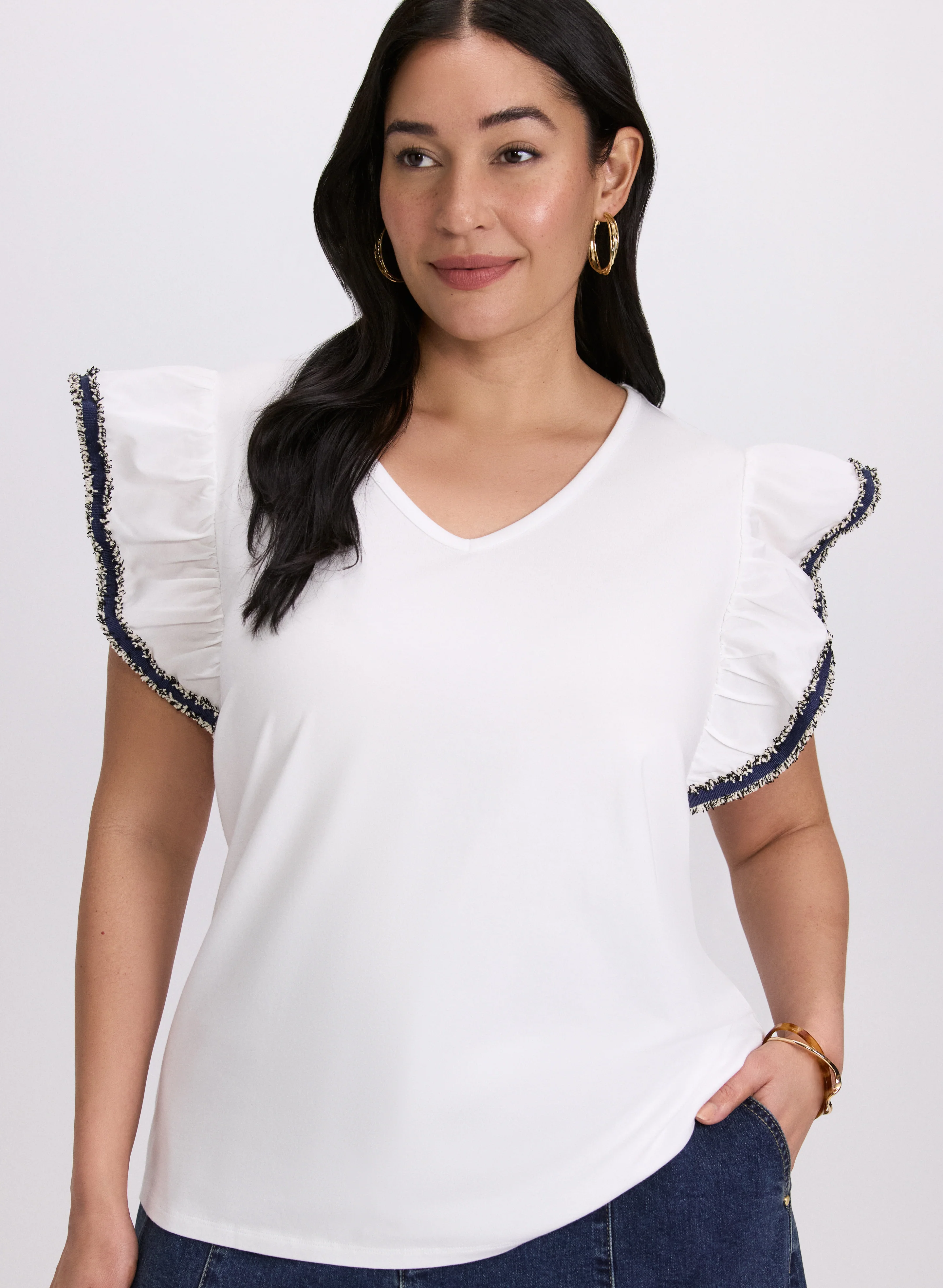 Denim Trim T-Shirt - Image 2