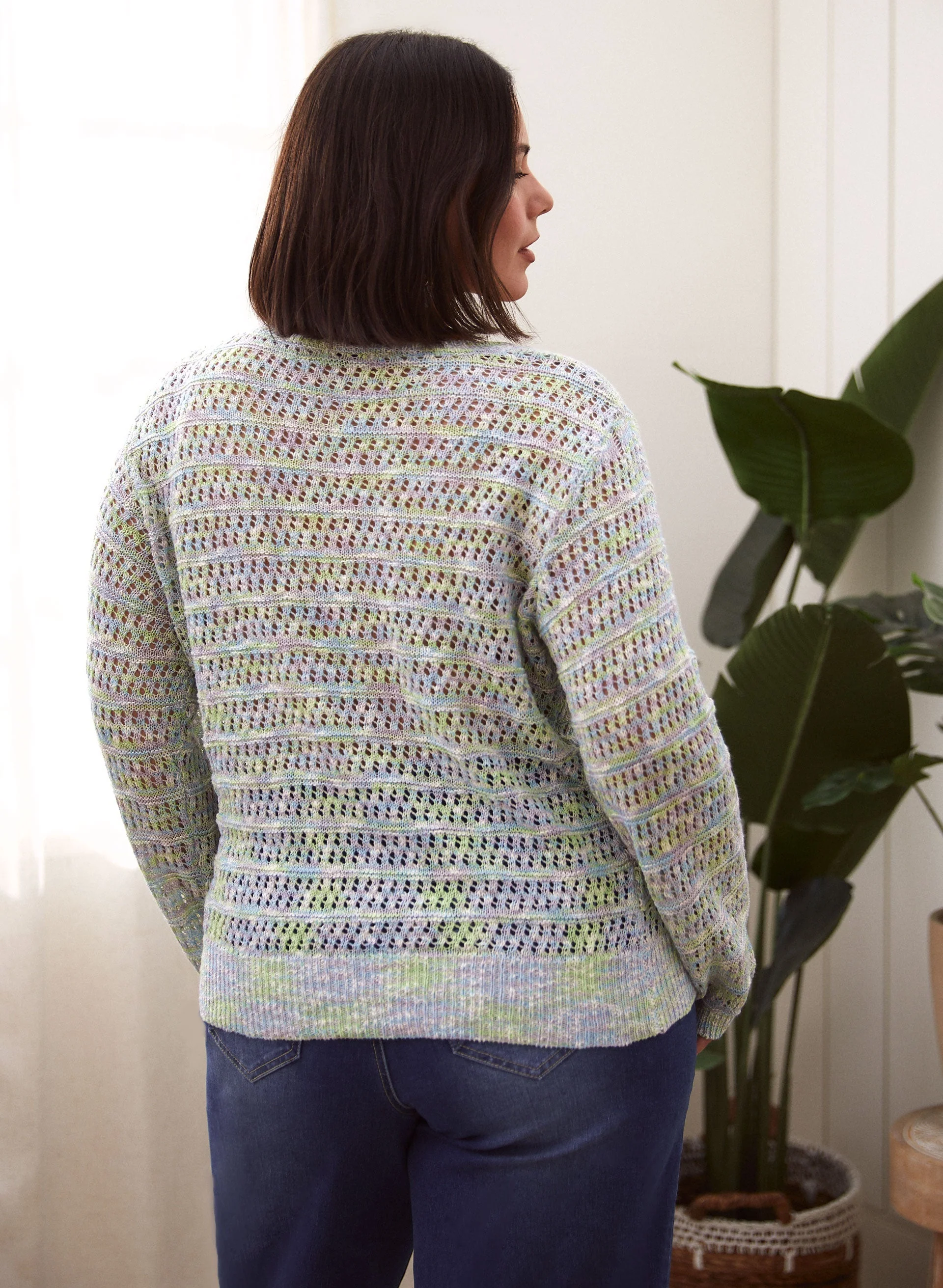Dex - Long Sleeve Crochet Sweater - Image 2