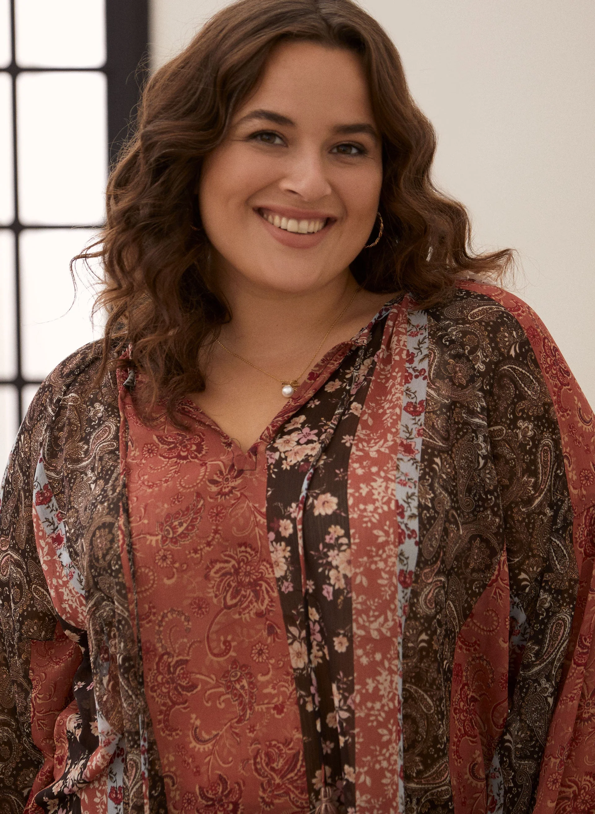 Dex - Patchwork Print Blouse - Image 2