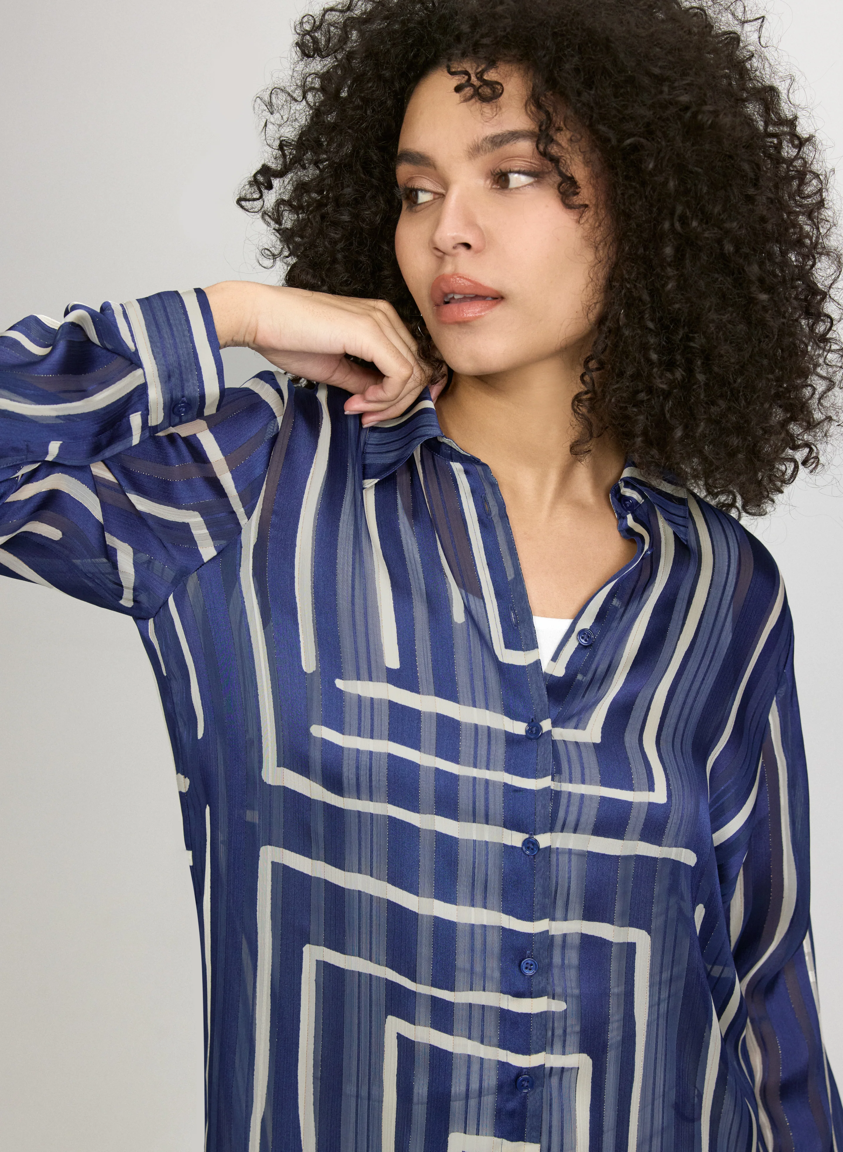 Printed Chiffon Blouse - Image 2