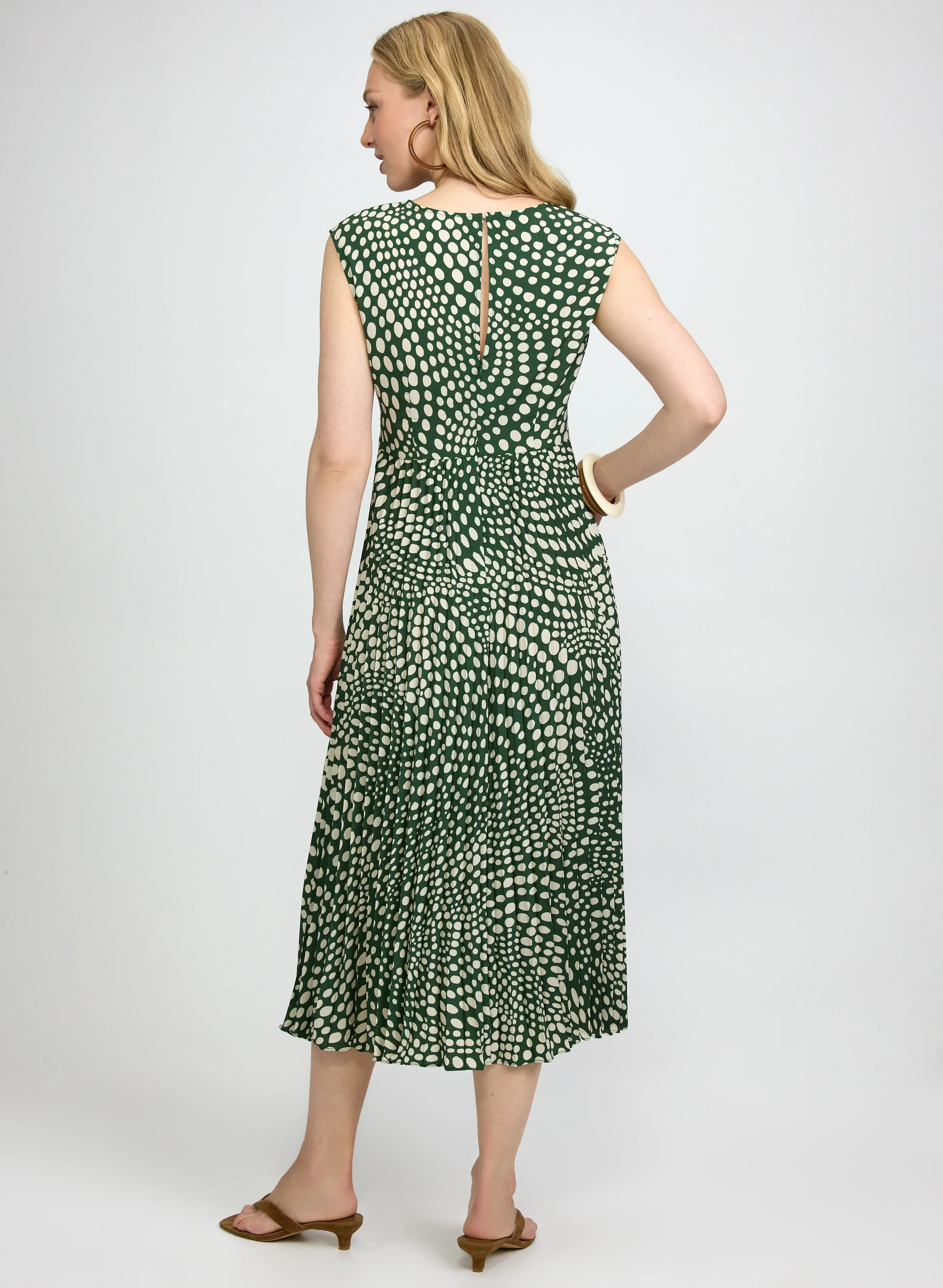 Dot Print Midi Dress - Image 4