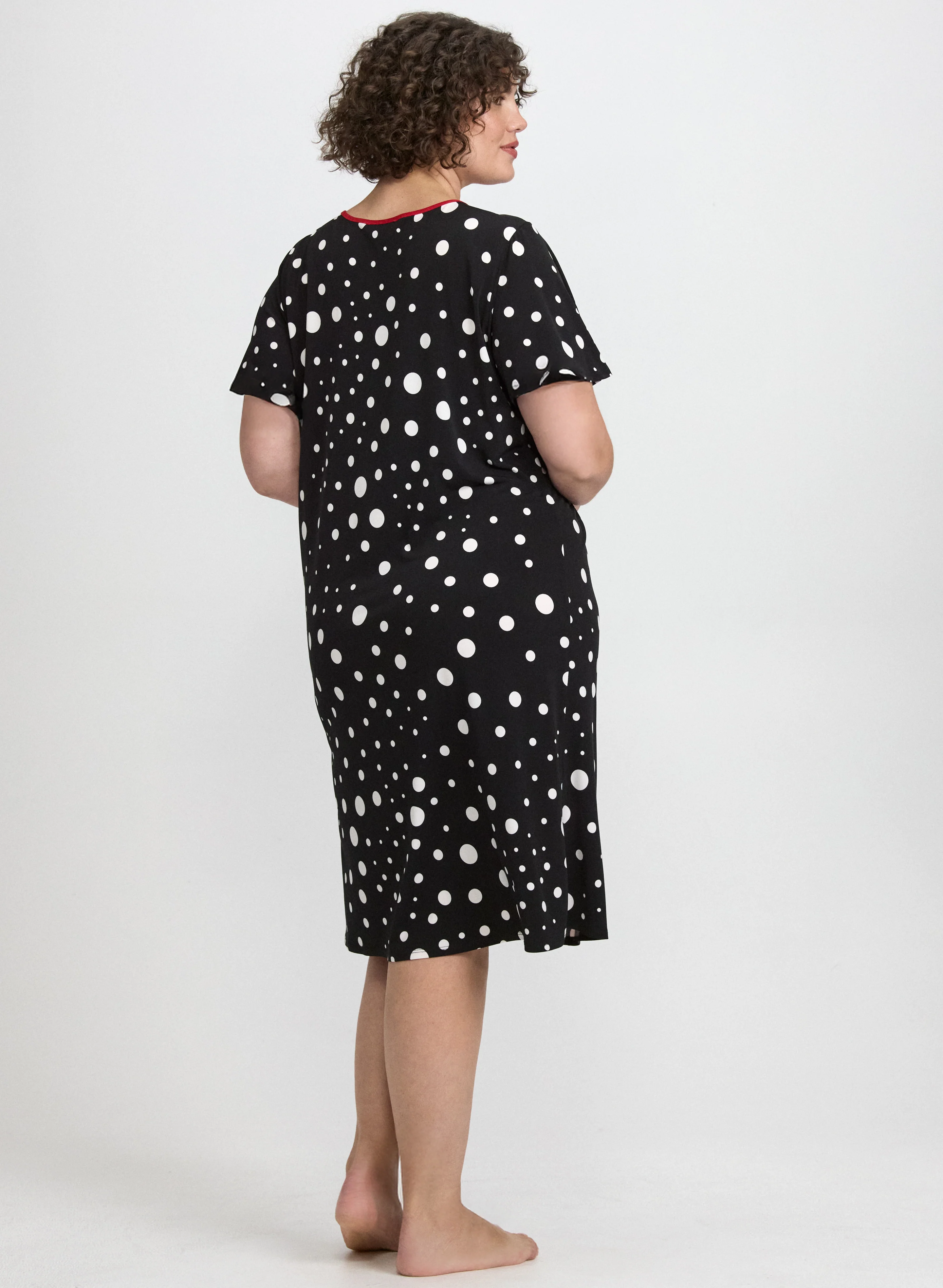 Dot Print Nightgown - Image 5