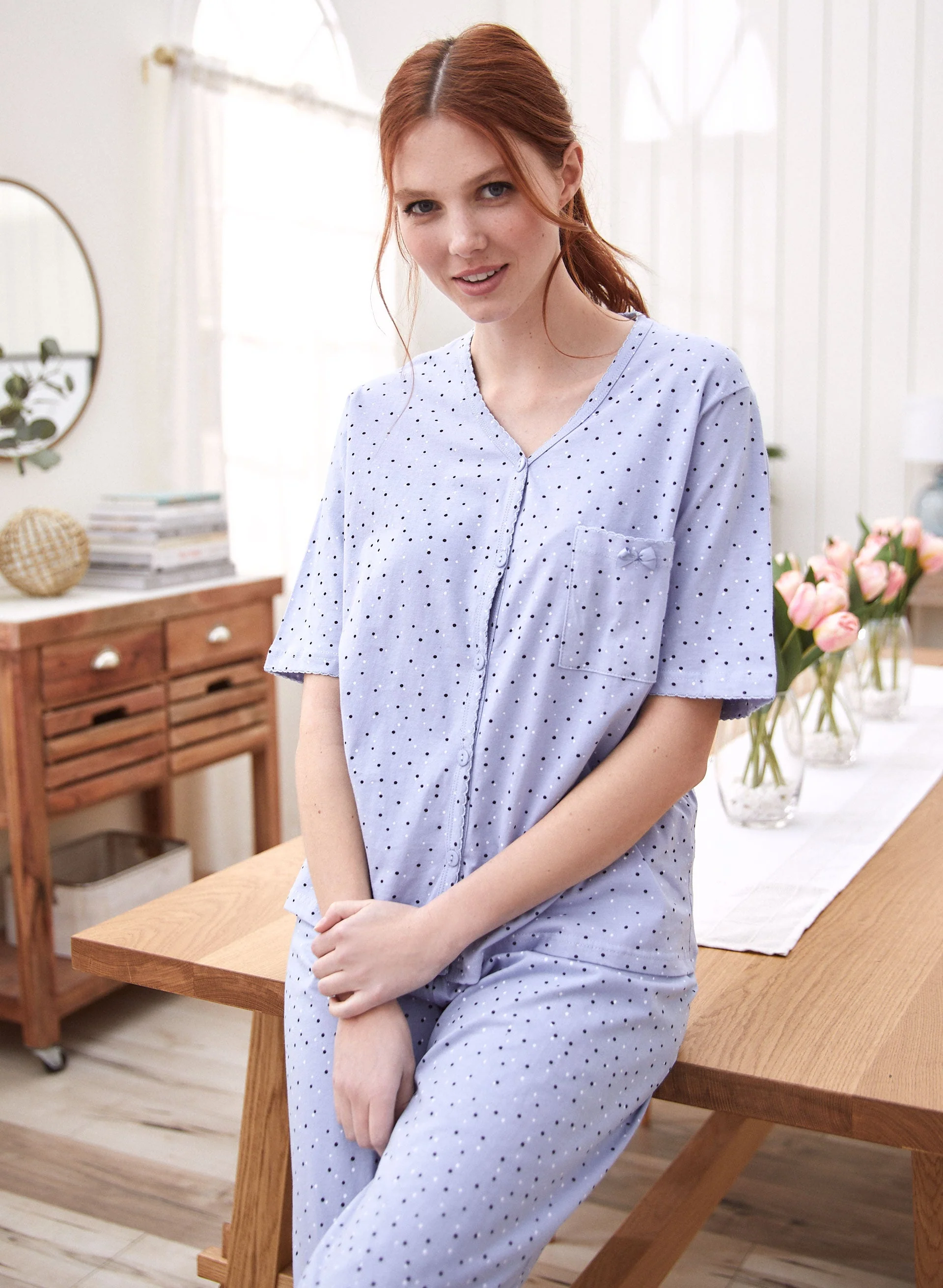 Dot Print Pyjama Set - Image 4