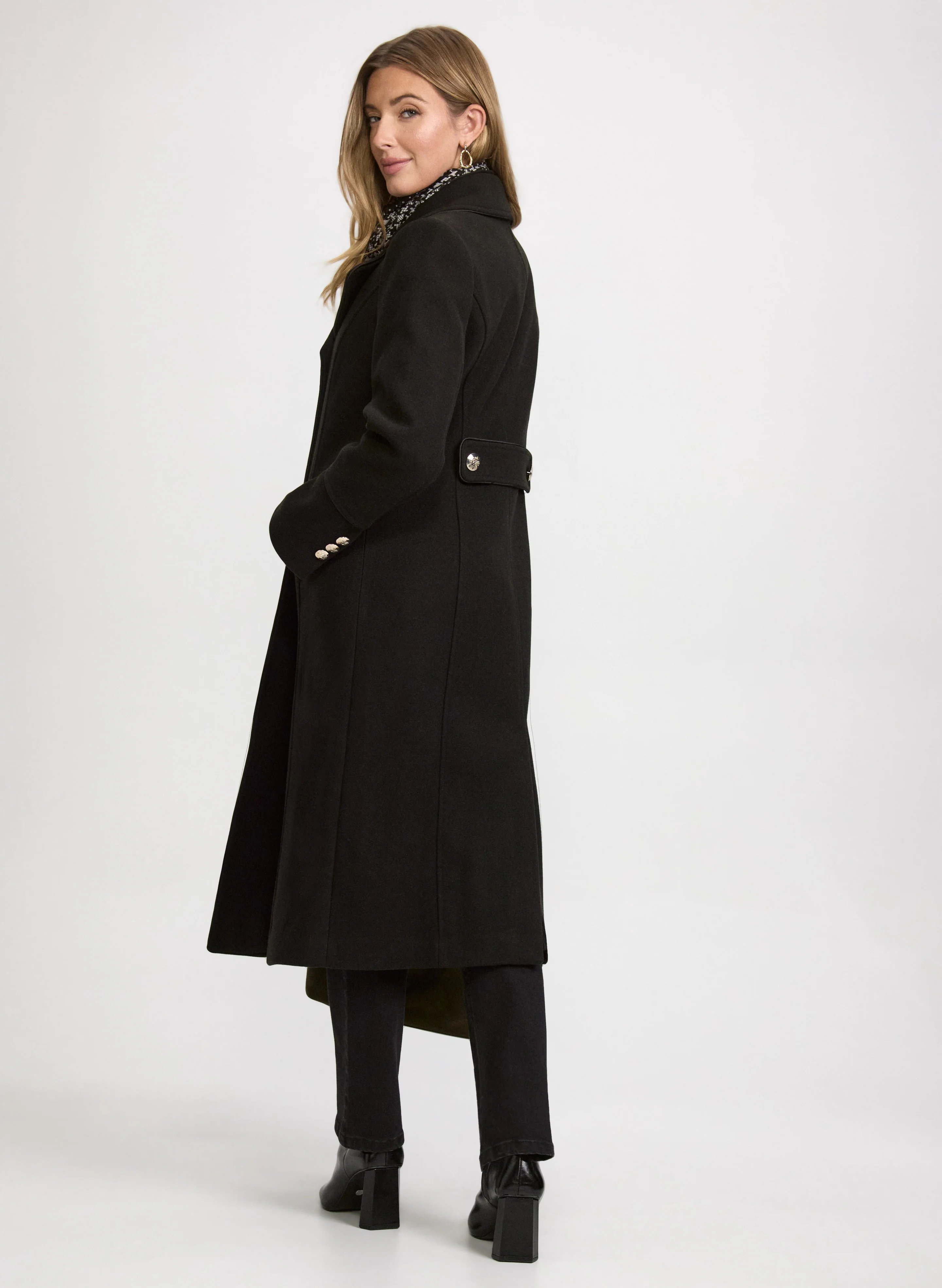 Double-Breasted Wool-Blend Coat - Image 3