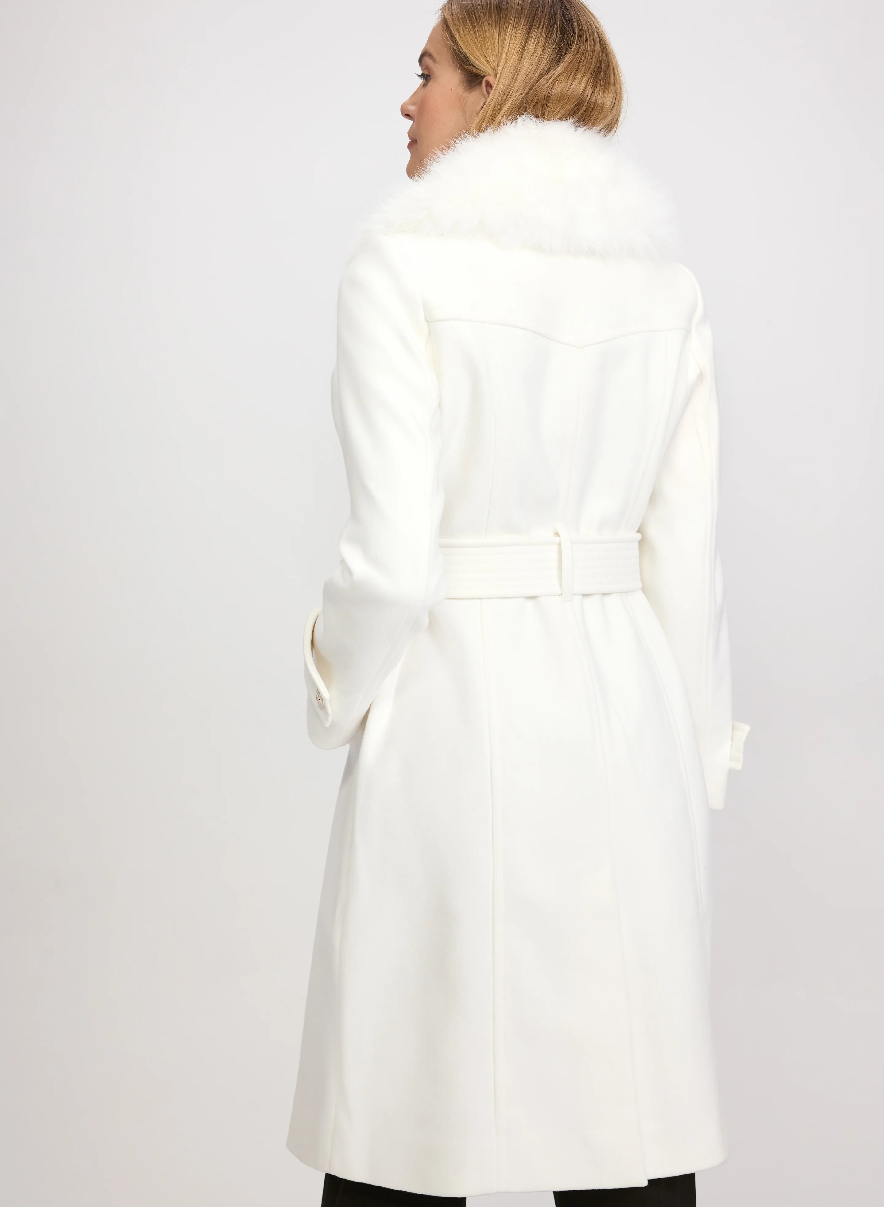 Double-Breasted Wool-Blend Coat - Image 3
