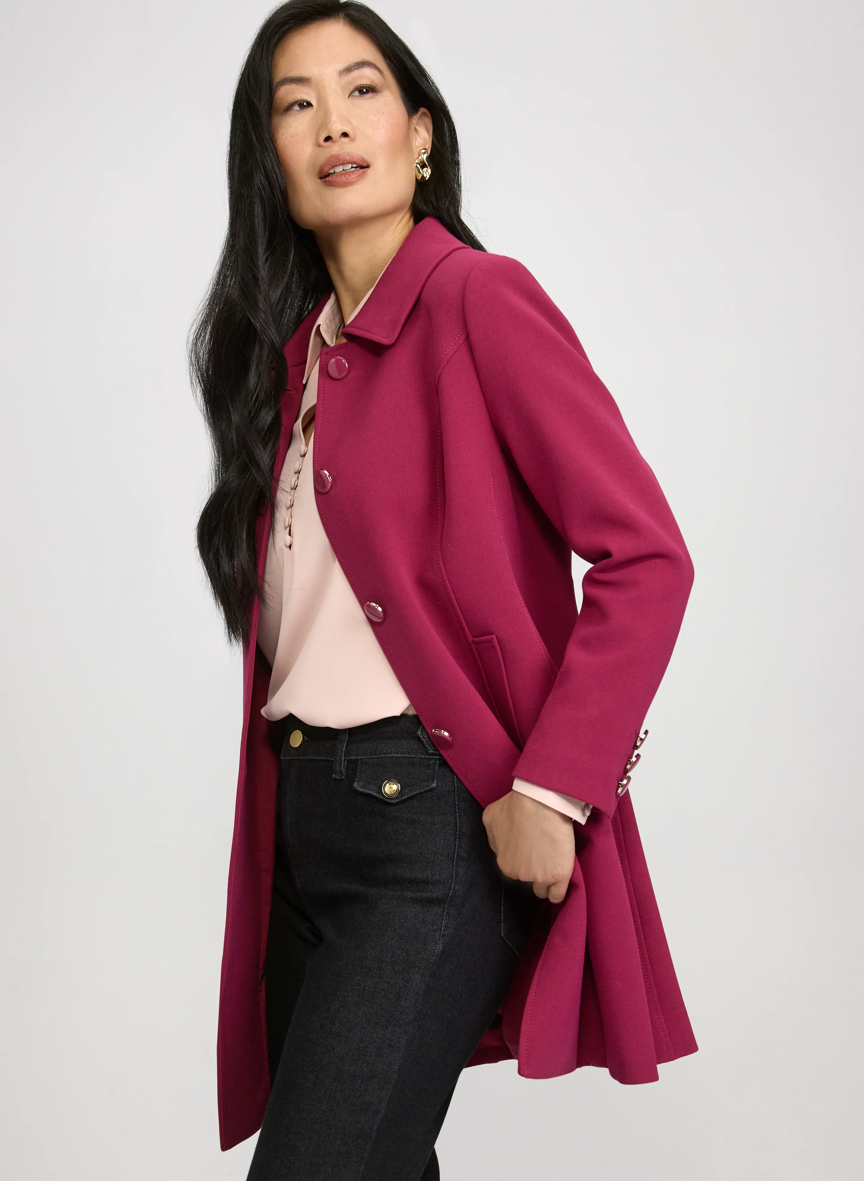 Double Twill Button-Down Coat - Image 4