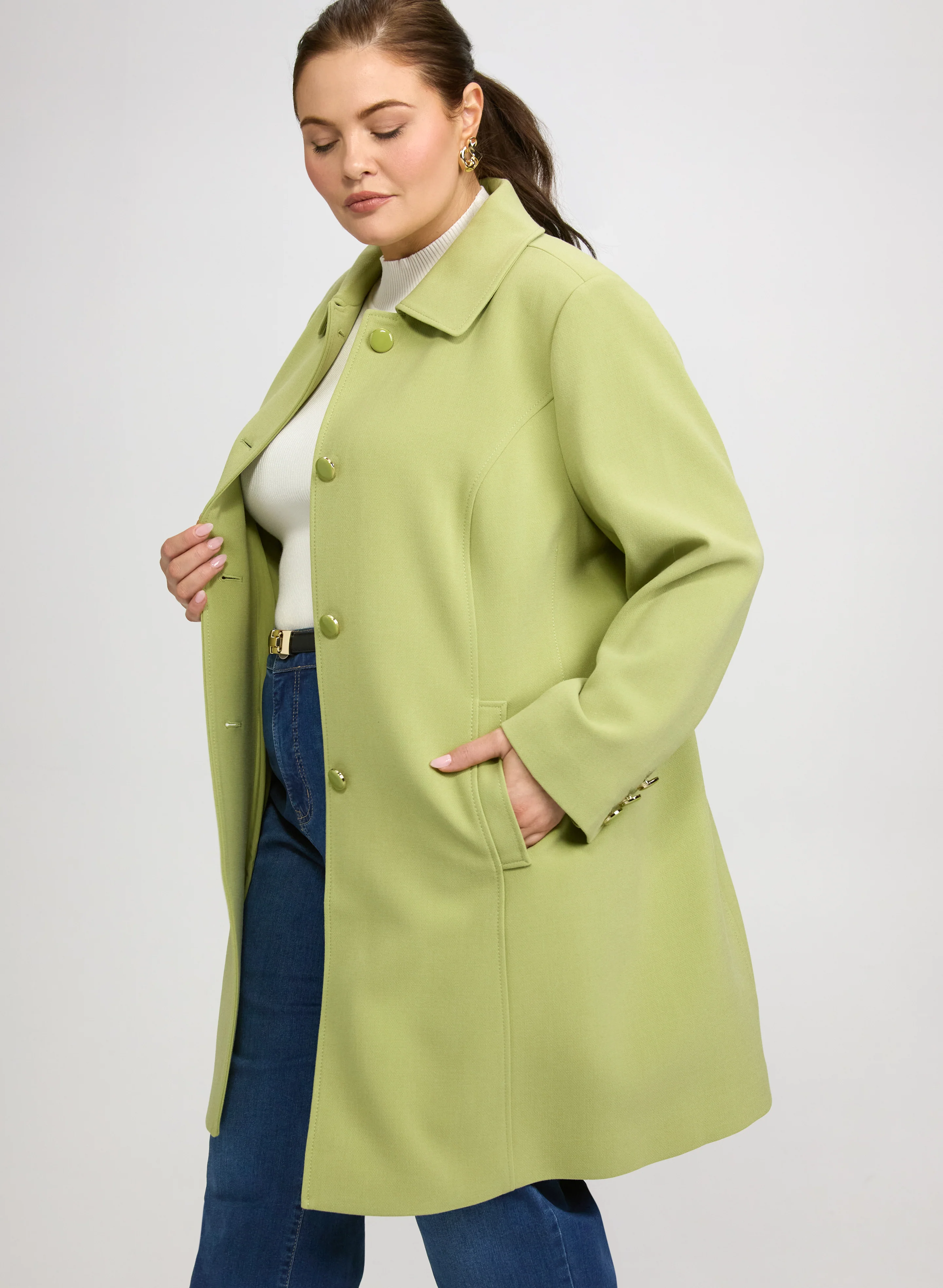 Double Twill Button-Down Coat - Image 2